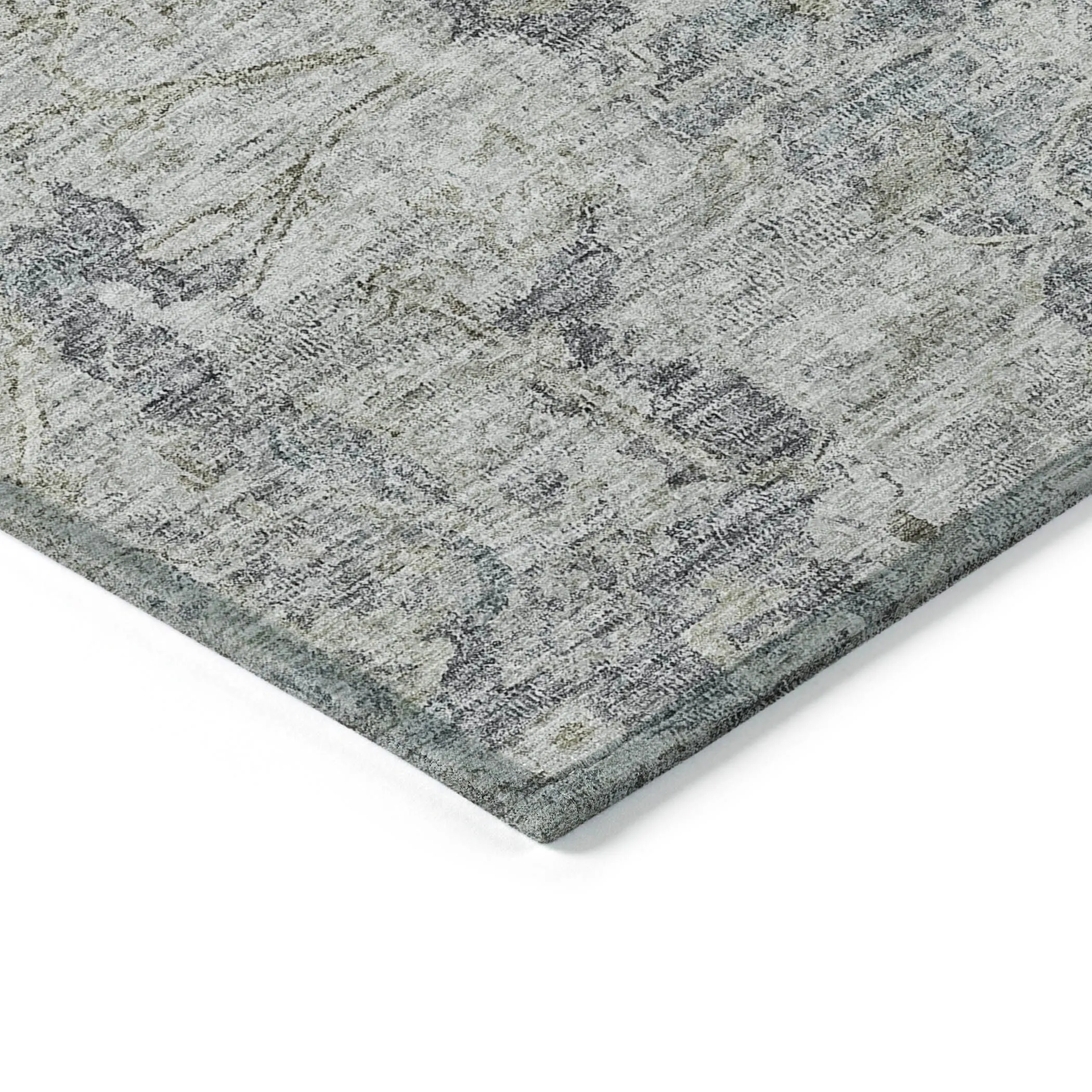 Machine Washable Indoor/ Outdoor Chantille Distressed Traditional Rug