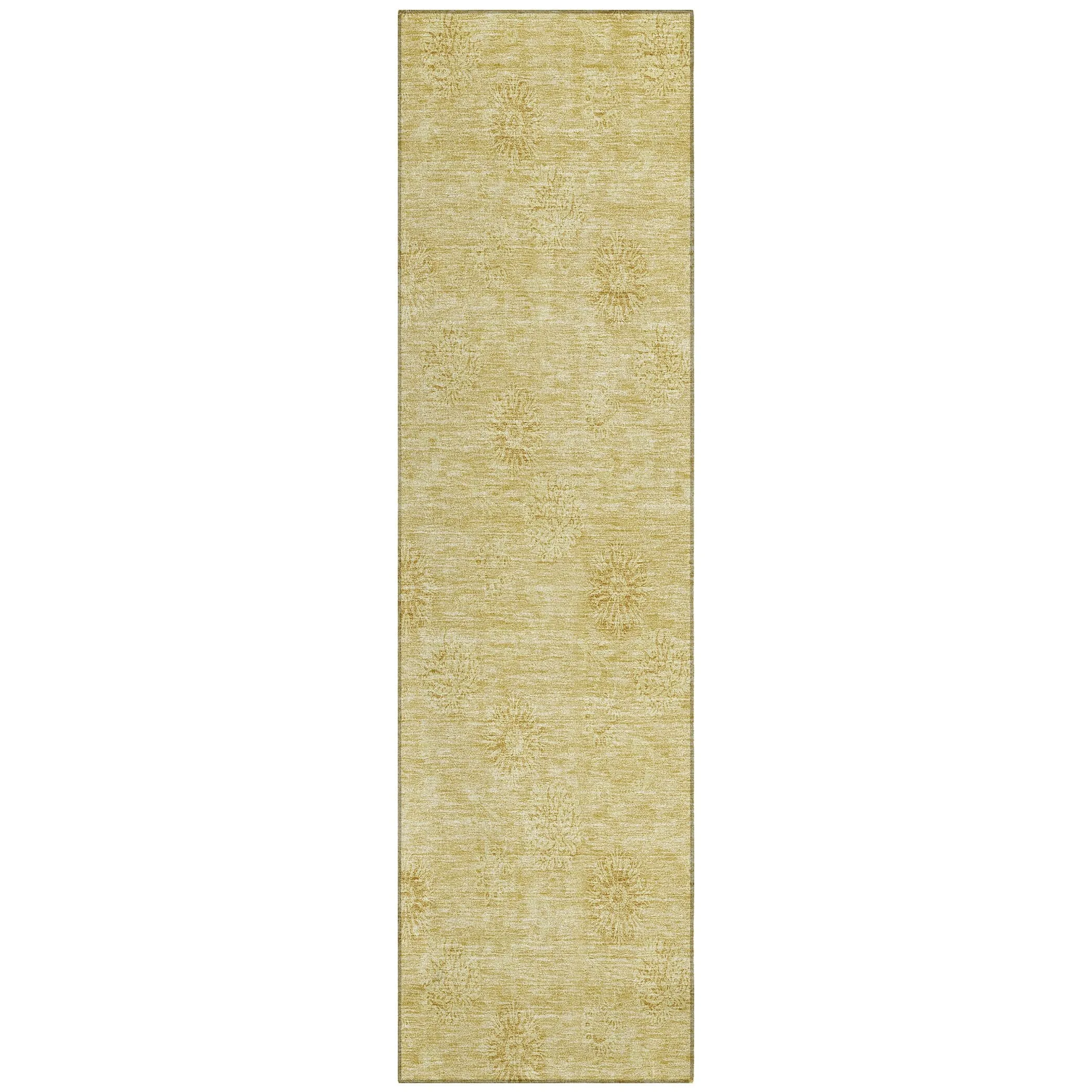 Machine Washable Indoor/ Outdoor Chantille Floral Burst Rug
