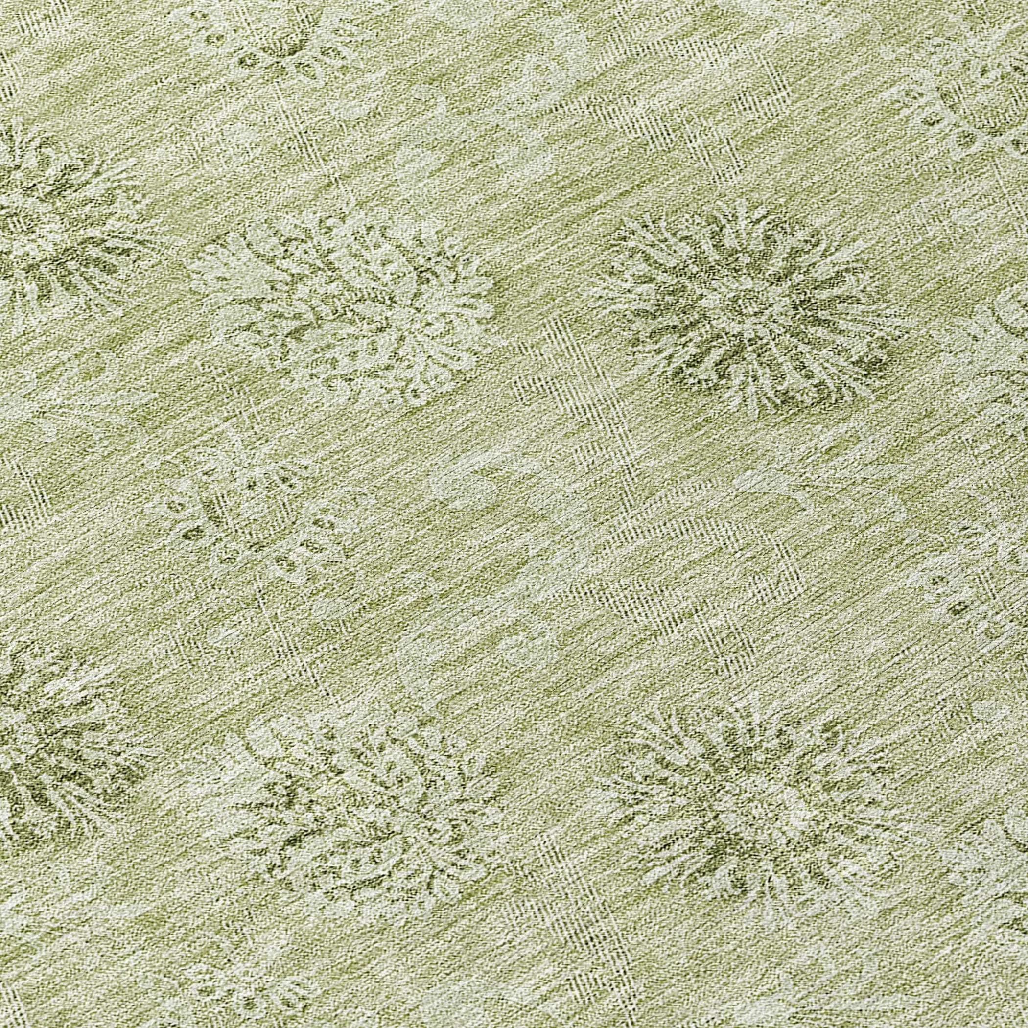 Machine Washable Indoor/ Outdoor Chantille Floral Burst Rug