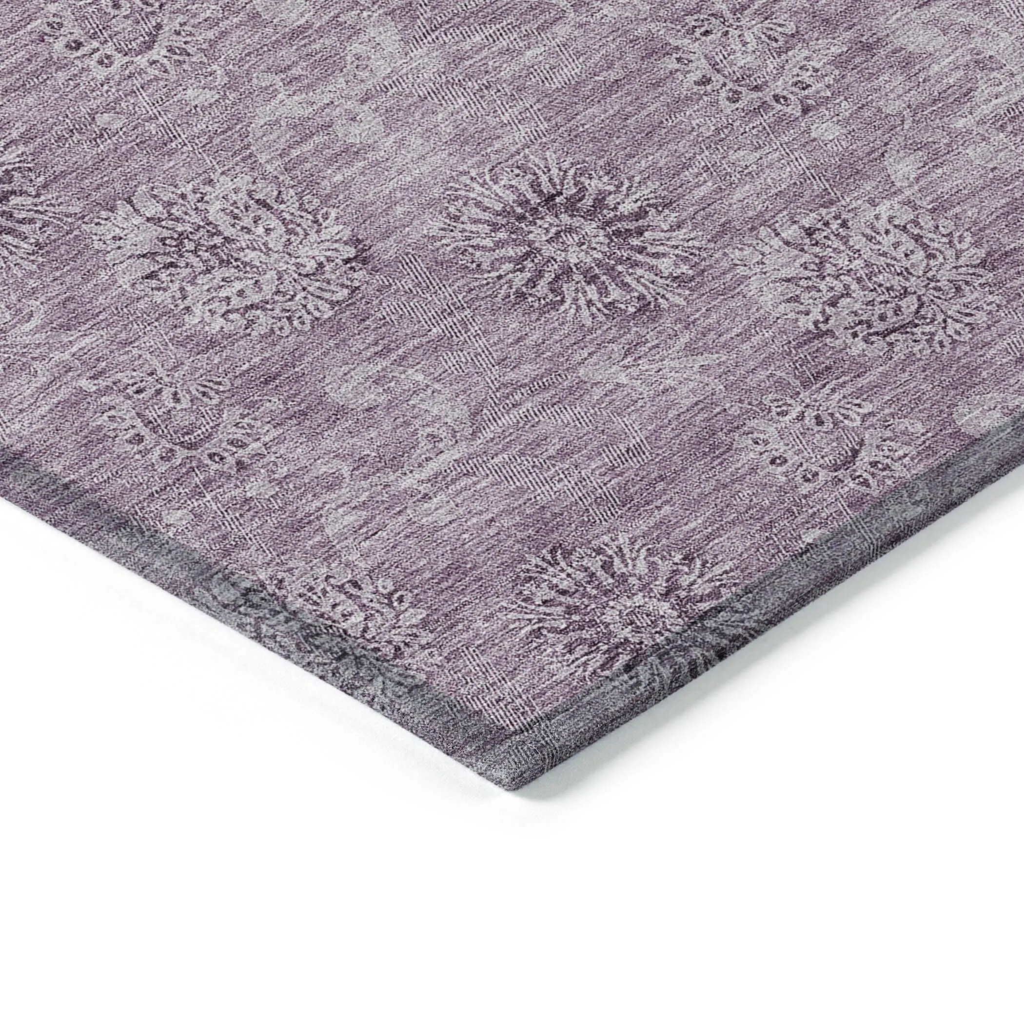 Machine Washable Indoor/ Outdoor Chantille Floral Burst Rug