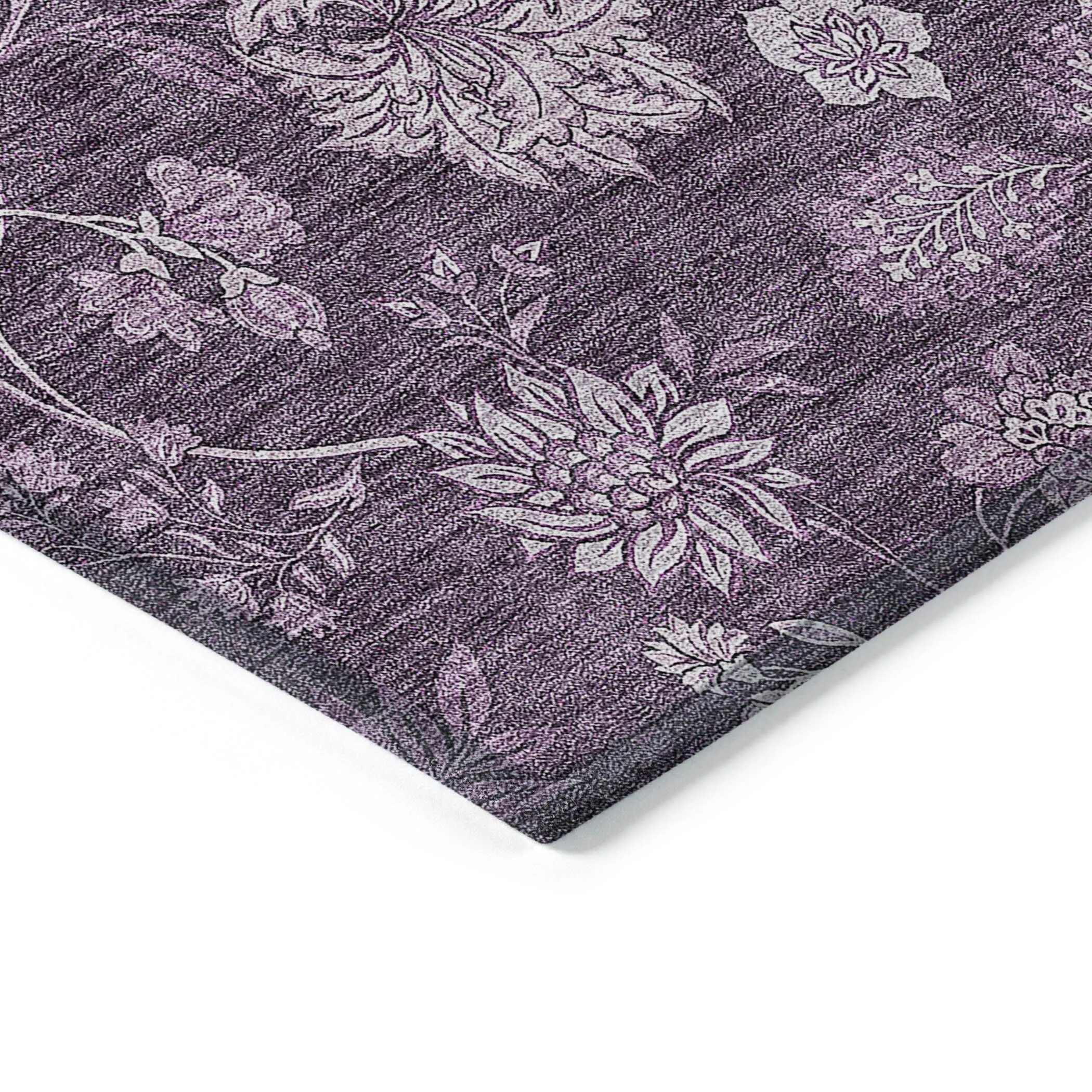 Machine Washable Indoor/ Outdoor Chantille Floral Farmhouse Rug