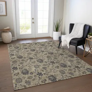 Machine Washable Indoor/ Outdoor Chantille Floral Farmhouse Rug