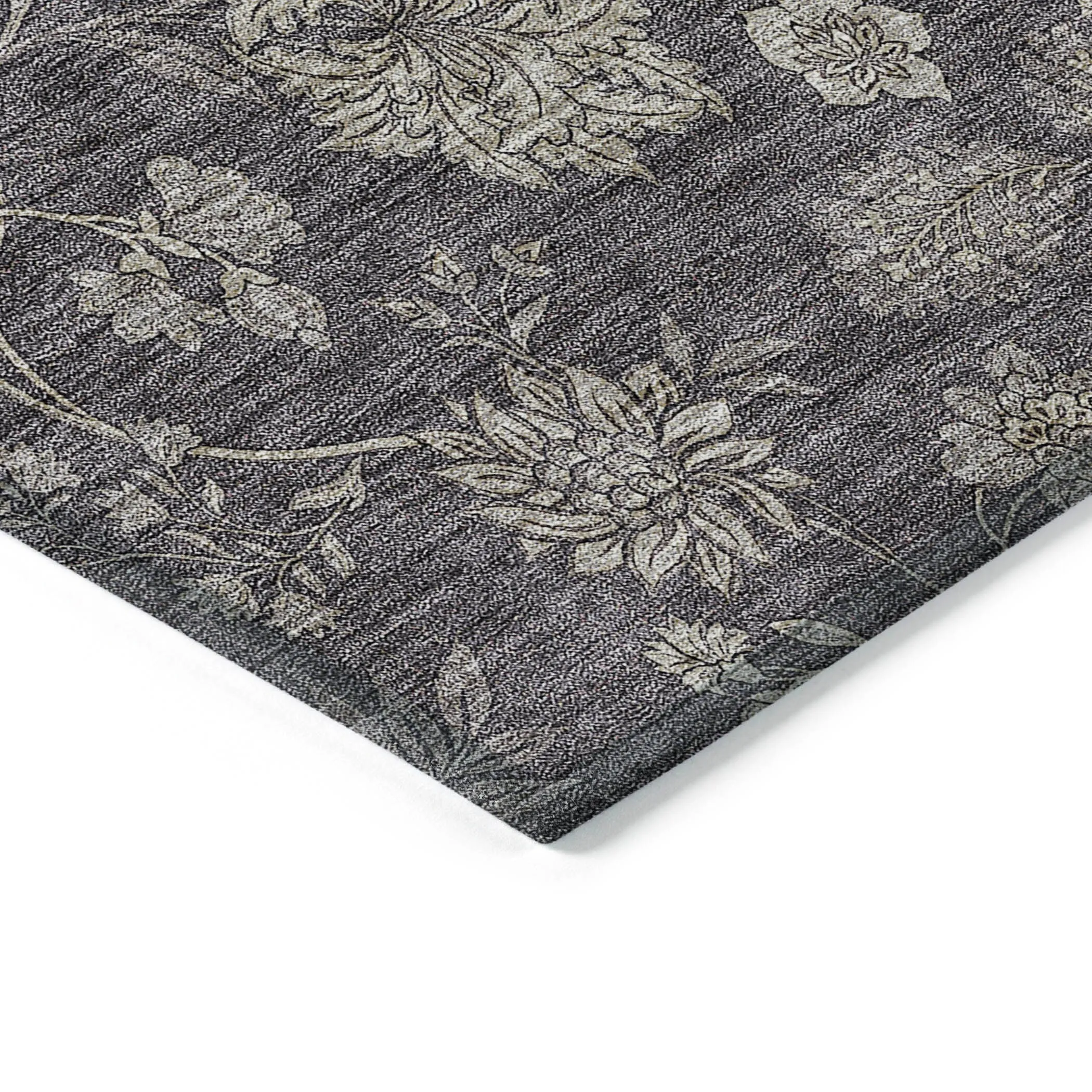Machine Washable Indoor/ Outdoor Chantille Floral Farmhouse Rug
