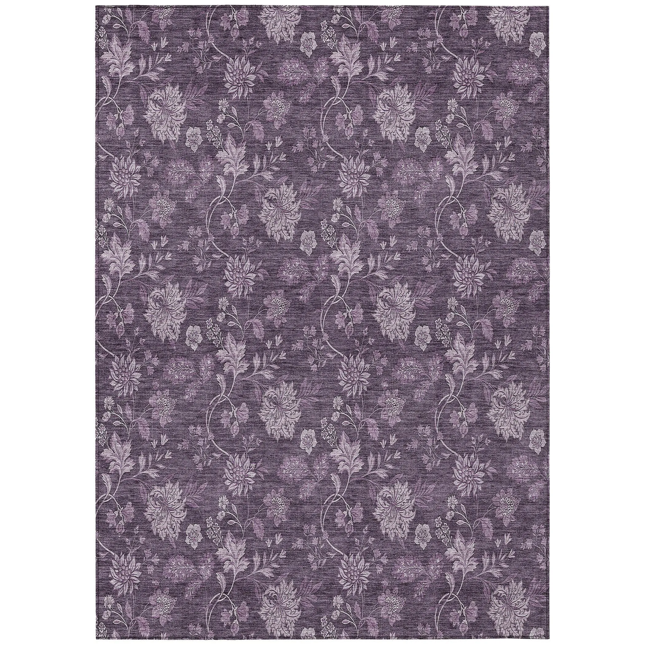 Machine Washable Indoor/ Outdoor Chantille Floral Farmhouse Rug