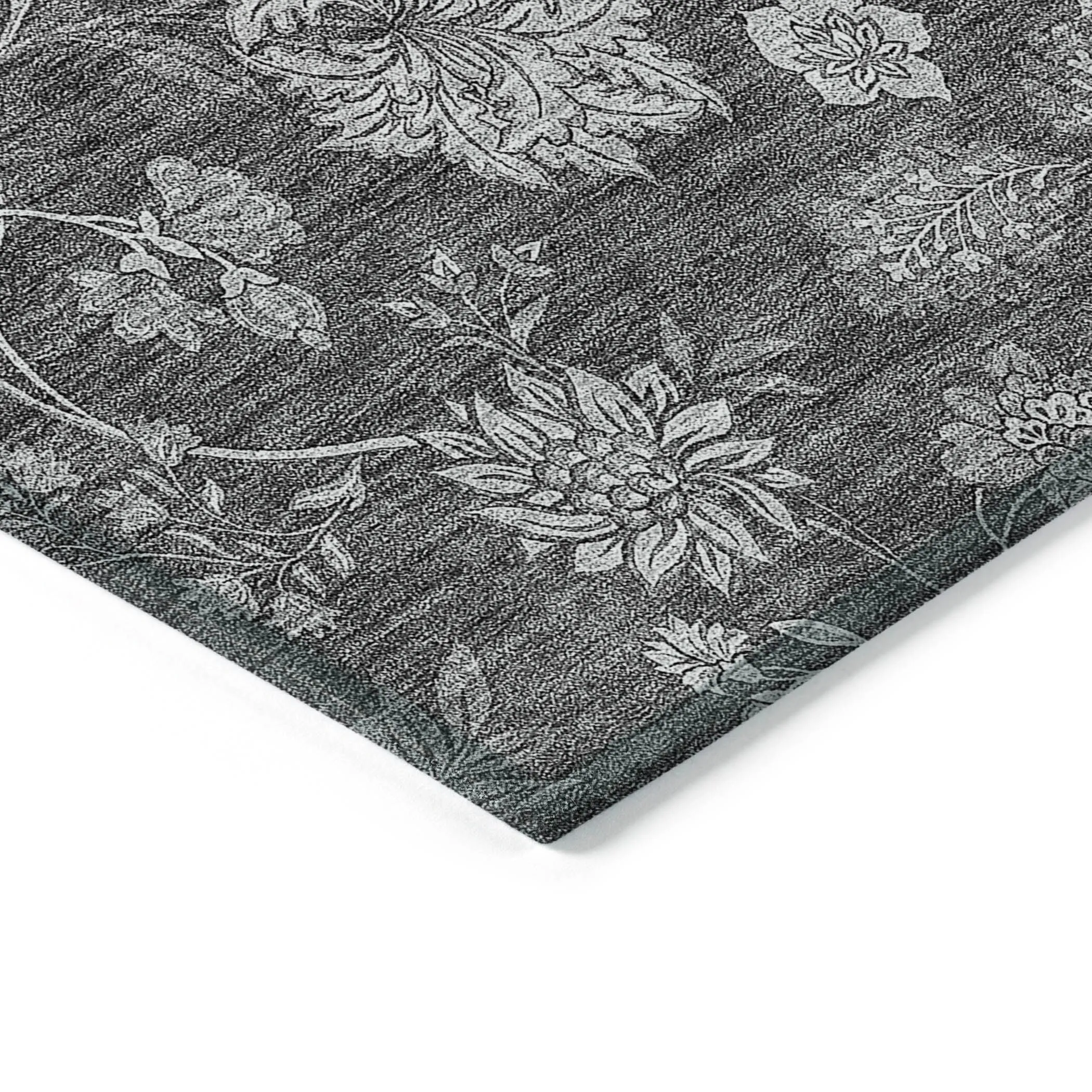 Machine Washable Indoor/ Outdoor Chantille Floral Farmhouse Rug