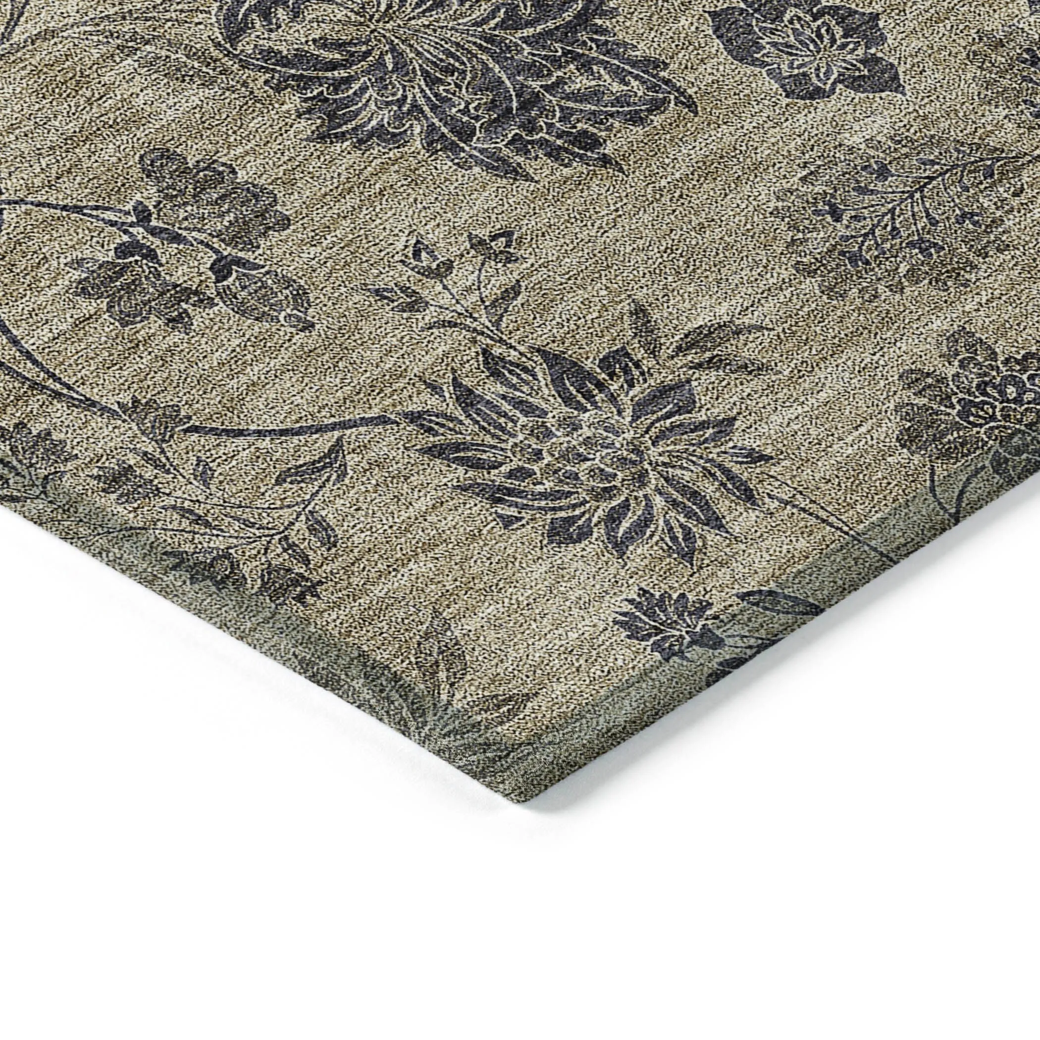 Machine Washable Indoor/ Outdoor Chantille Floral Farmhouse Rug