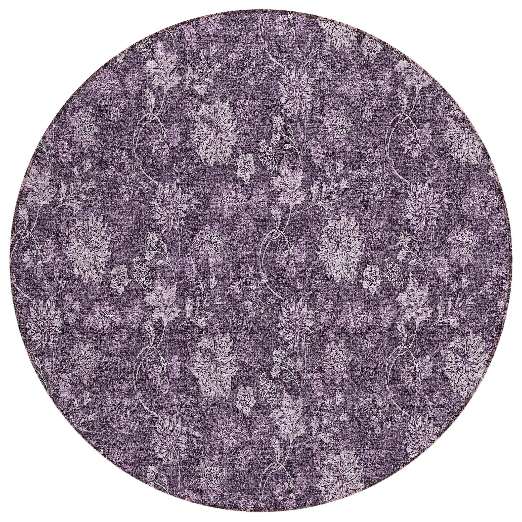 Machine Washable Indoor/ Outdoor Chantille Floral Farmhouse Rug