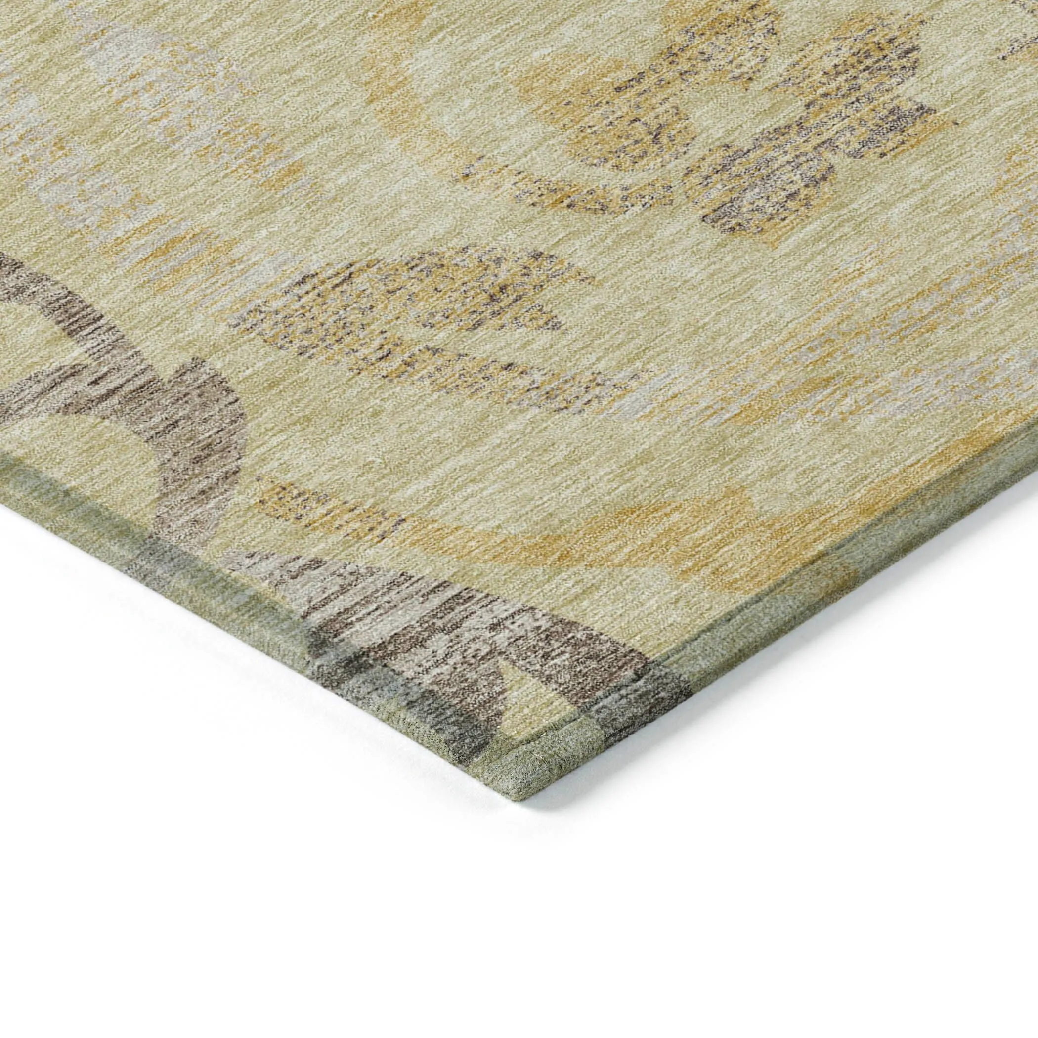 Machine Washable Indoor/ Outdoor Chantille Floral Scroll Rug