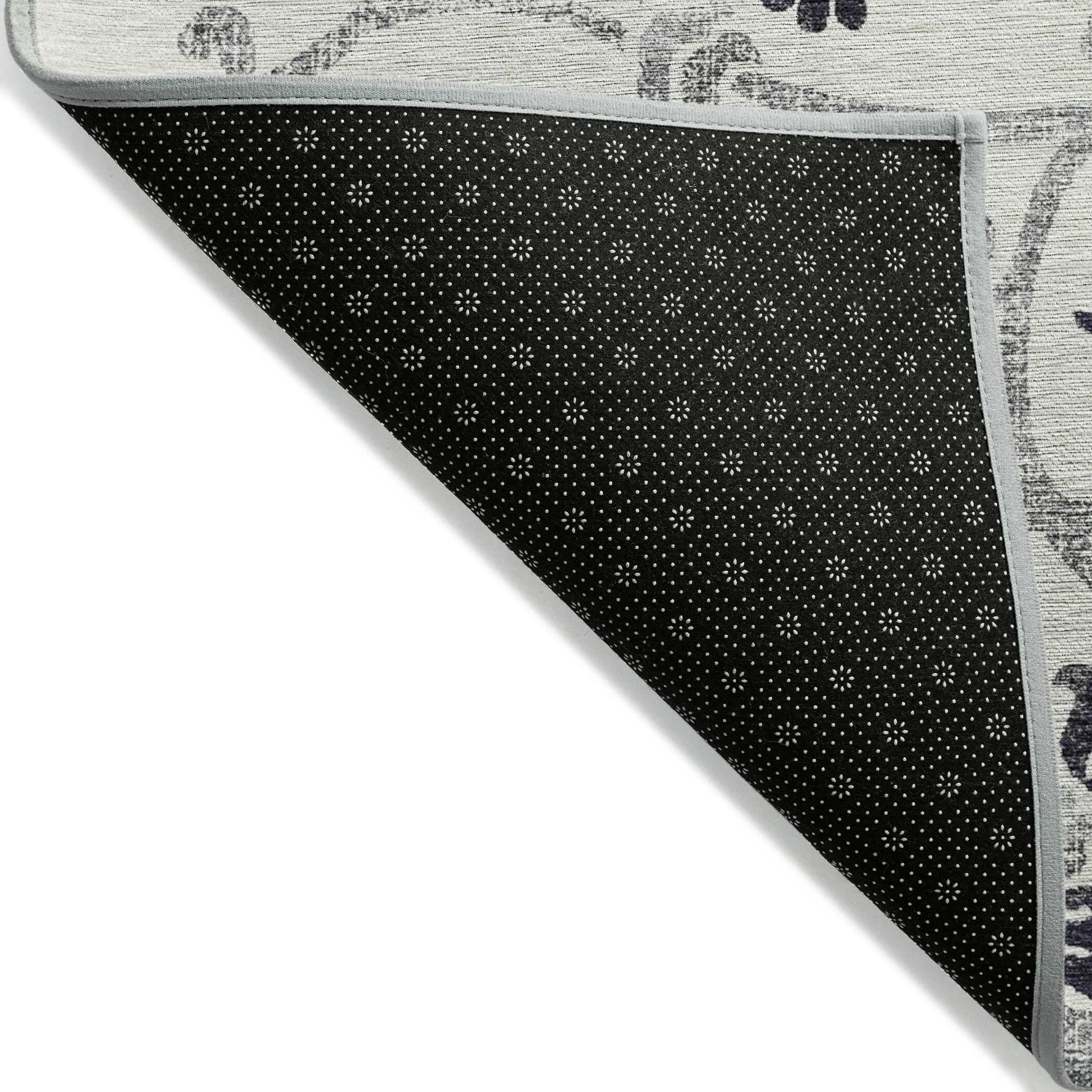 Machine Washable Indoor/ Outdoor Chantille Floral Scroll Rug