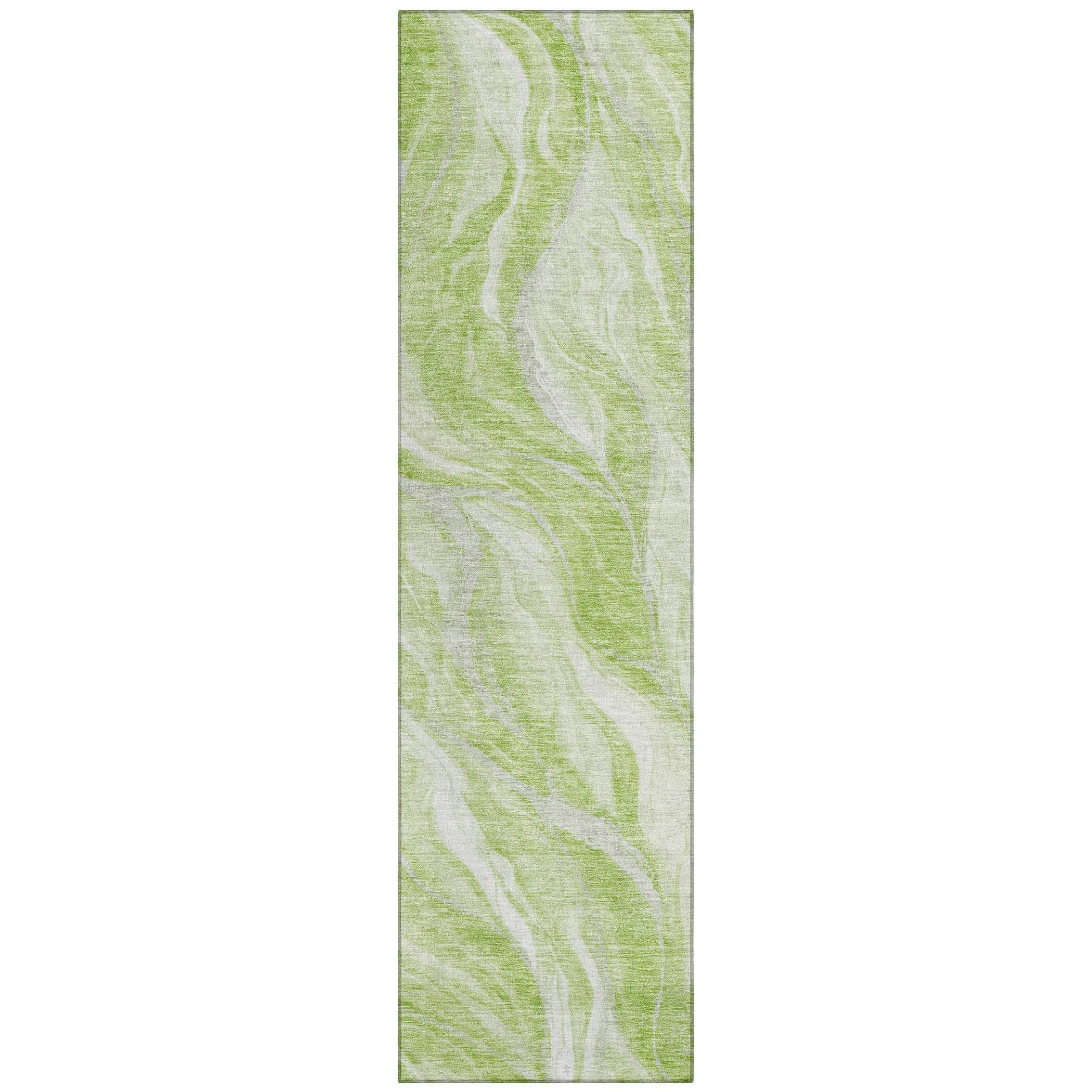 Machine Washable Indoor/ Outdoor Chantille Moden Waves Rug