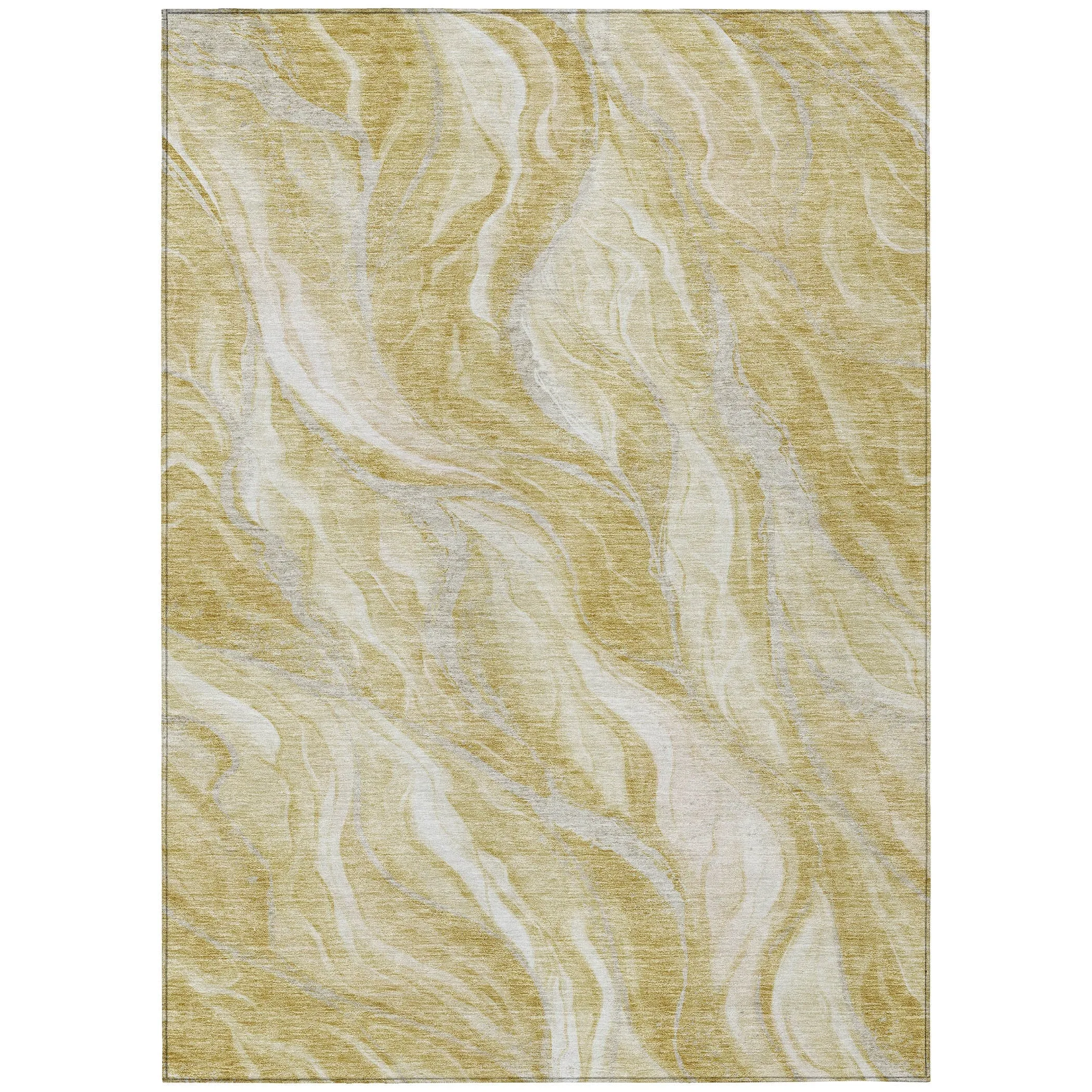 Machine Washable Indoor/ Outdoor Chantille Moden Waves Rug
