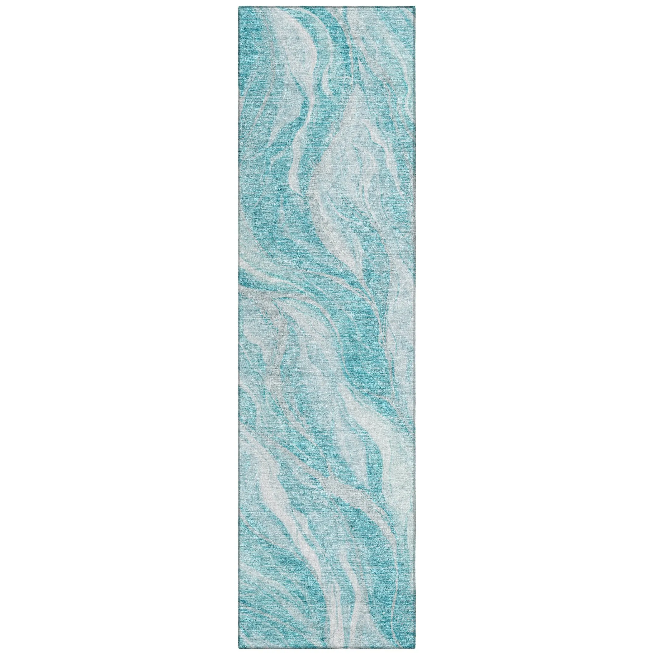 Machine Washable Indoor/ Outdoor Chantille Moden Waves Rug