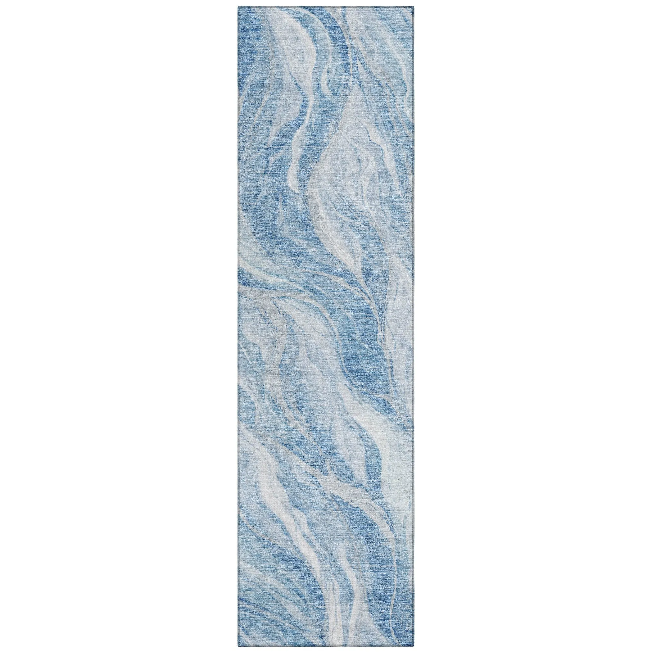 Machine Washable Indoor/ Outdoor Chantille Moden Waves Rug