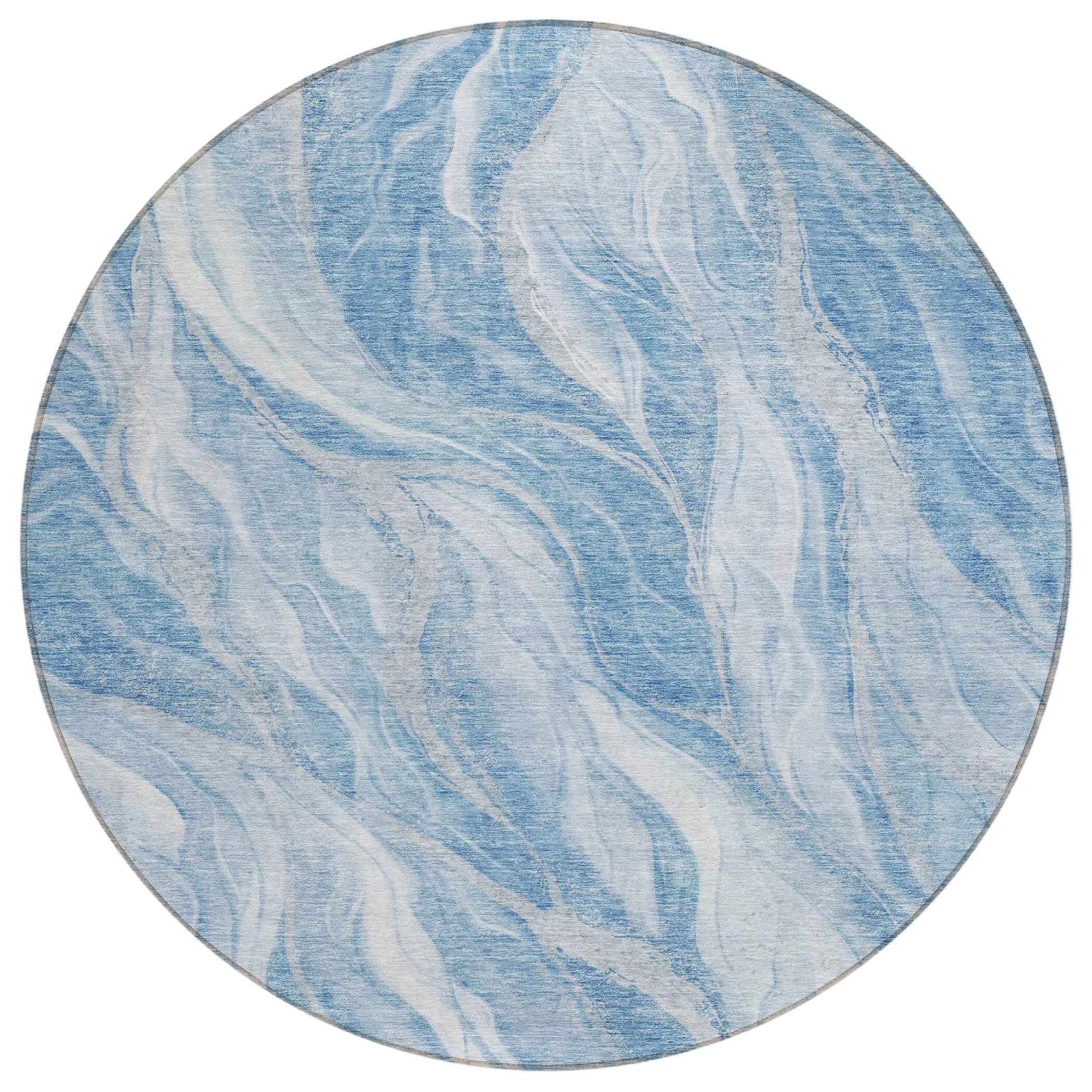 Machine Washable Indoor/ Outdoor Chantille Moden Waves Rug