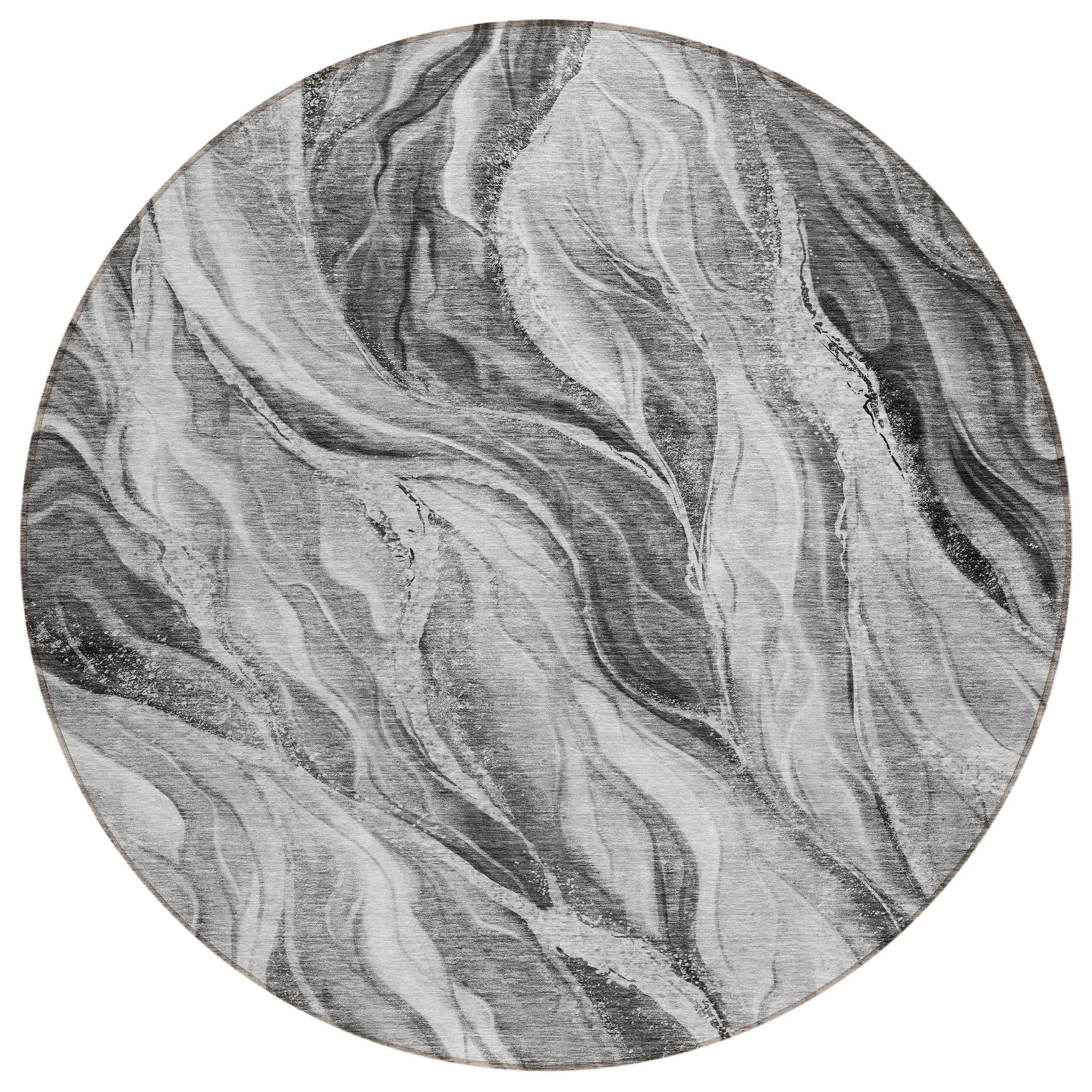 Machine Washable Indoor/ Outdoor Chantille Moden Waves Rug