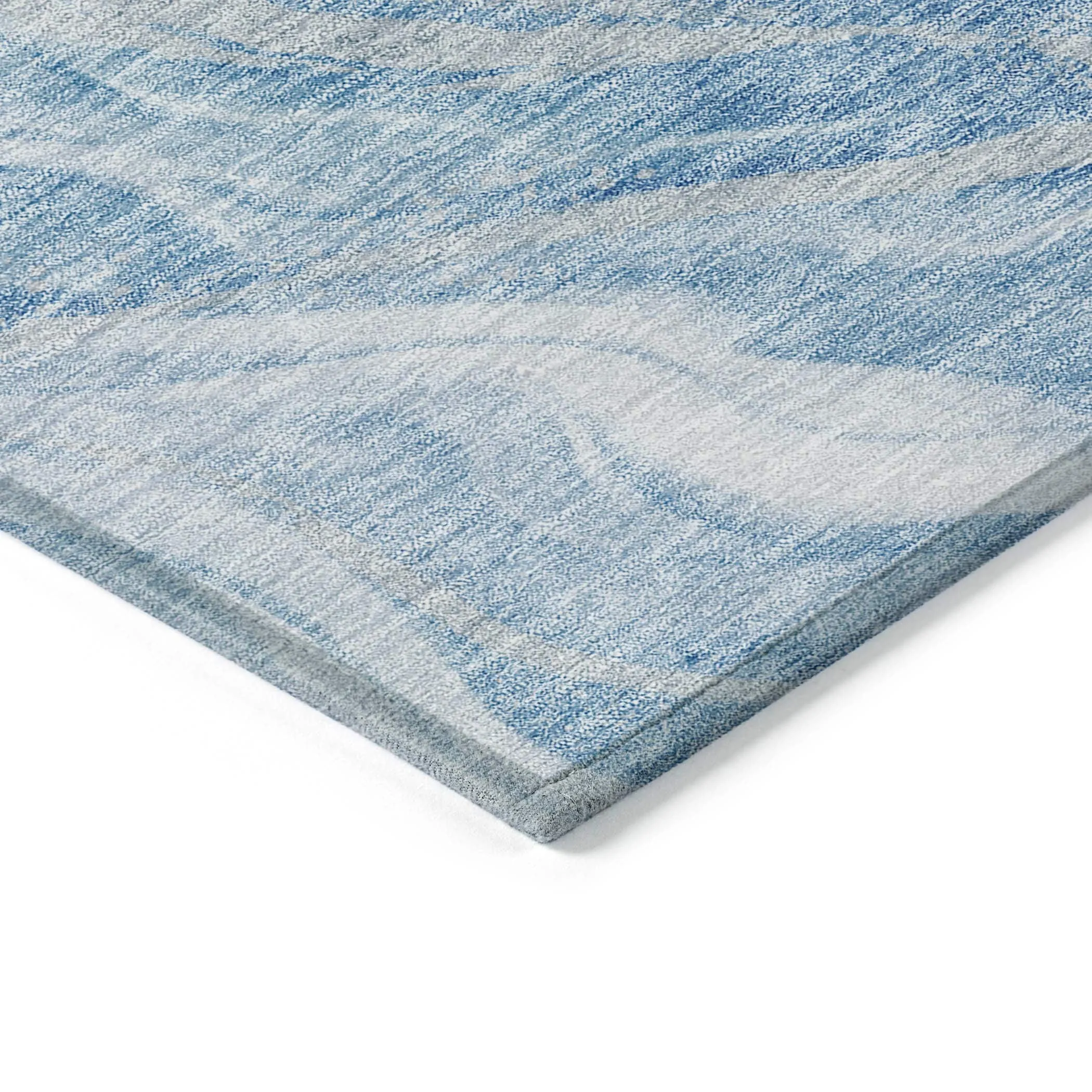Machine Washable Indoor/ Outdoor Chantille Moden Waves Rug