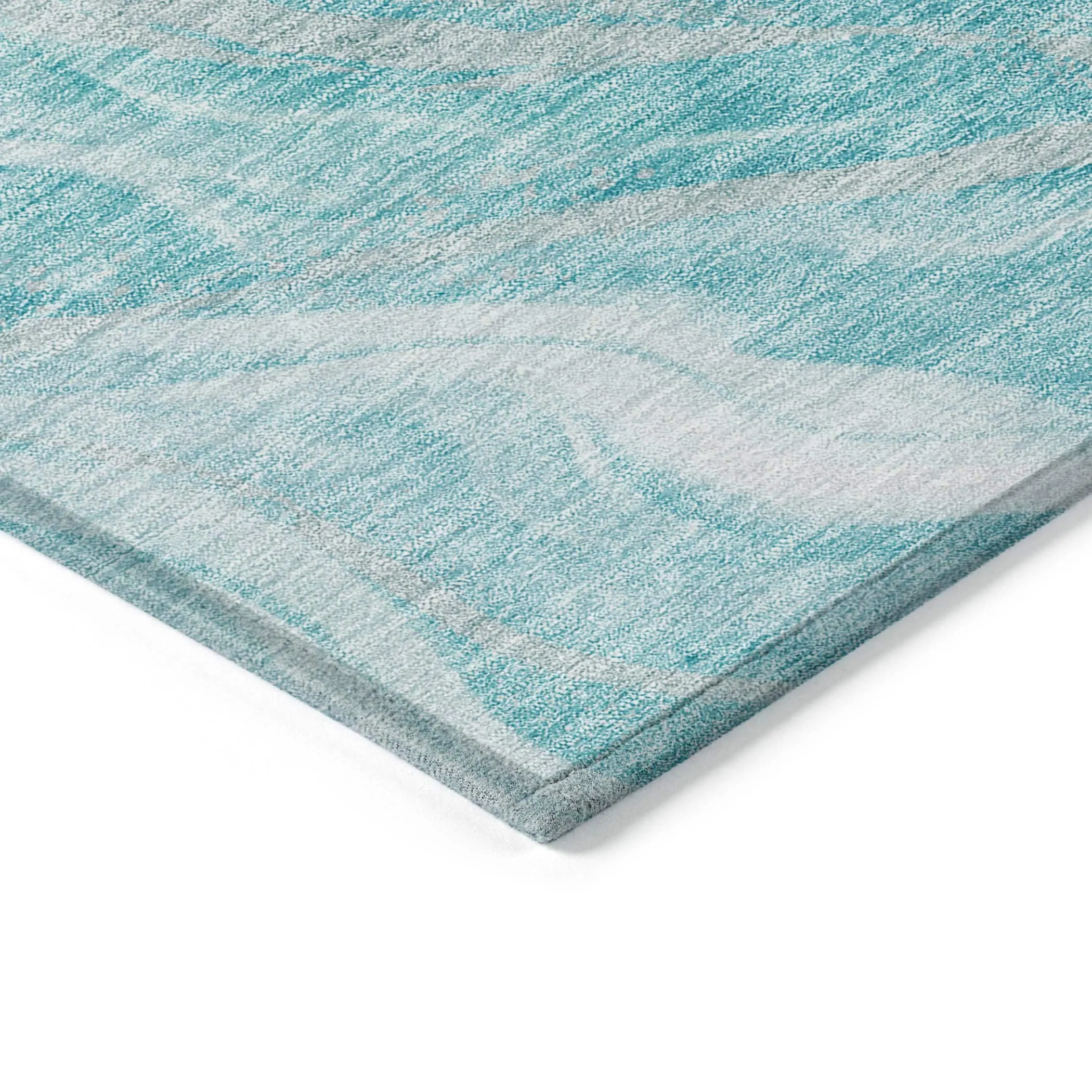 Machine Washable Indoor/ Outdoor Chantille Moden Waves Rug
