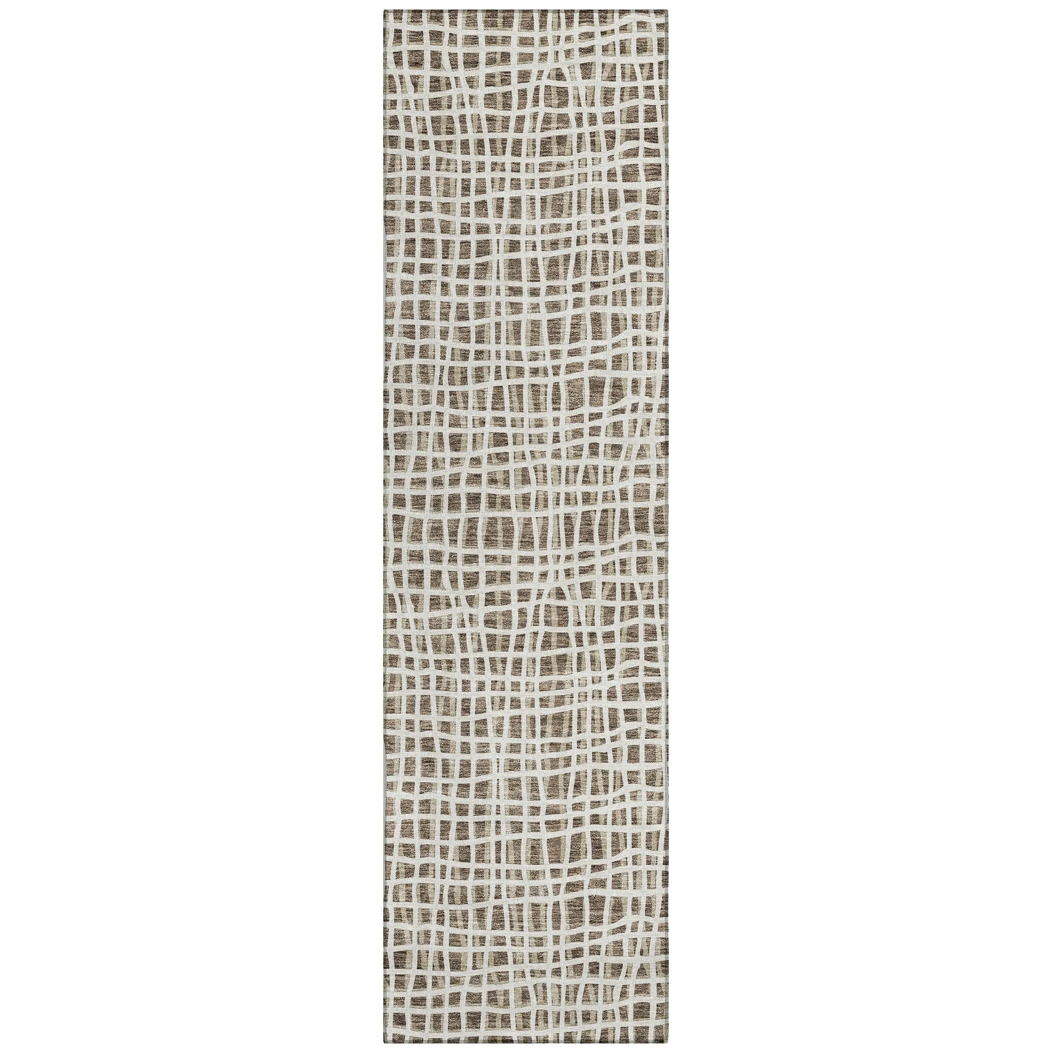 Machine Washable Indoor/ Outdoor Chantille Modern Abstract Rug