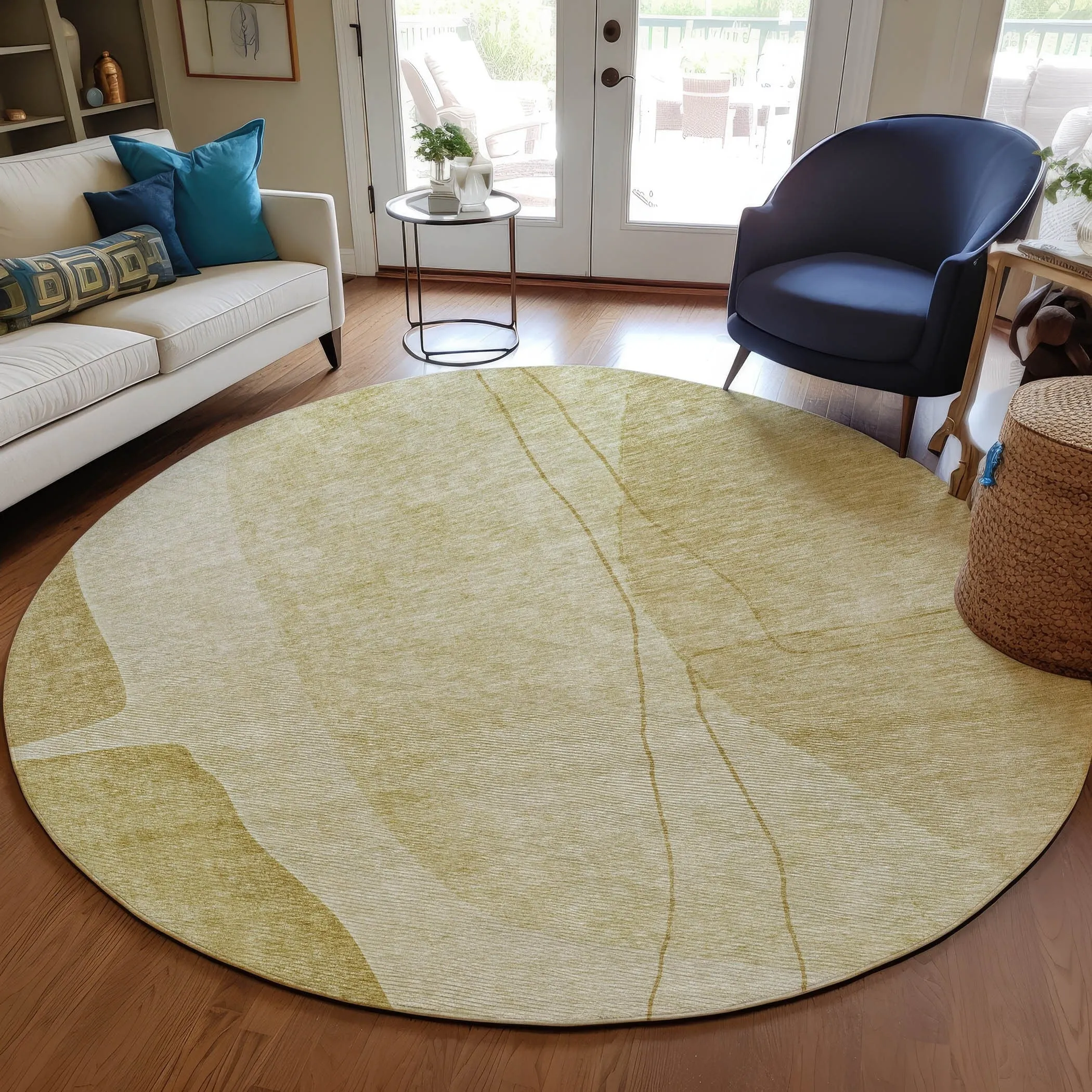 Machine Washable Indoor/ Outdoor Chantille Modern Abstract Rug