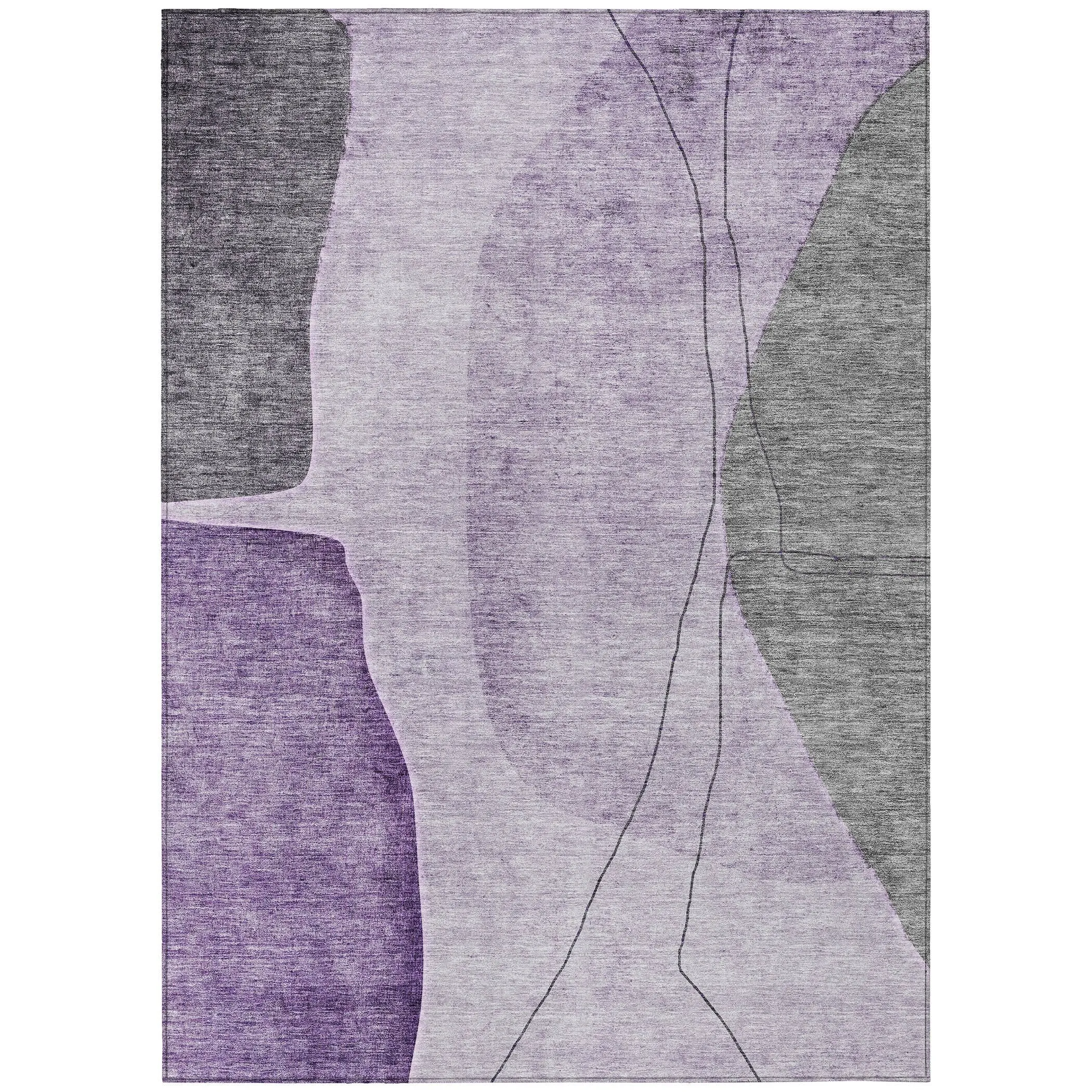 Machine Washable Indoor/ Outdoor Chantille Modern Abstract Rug