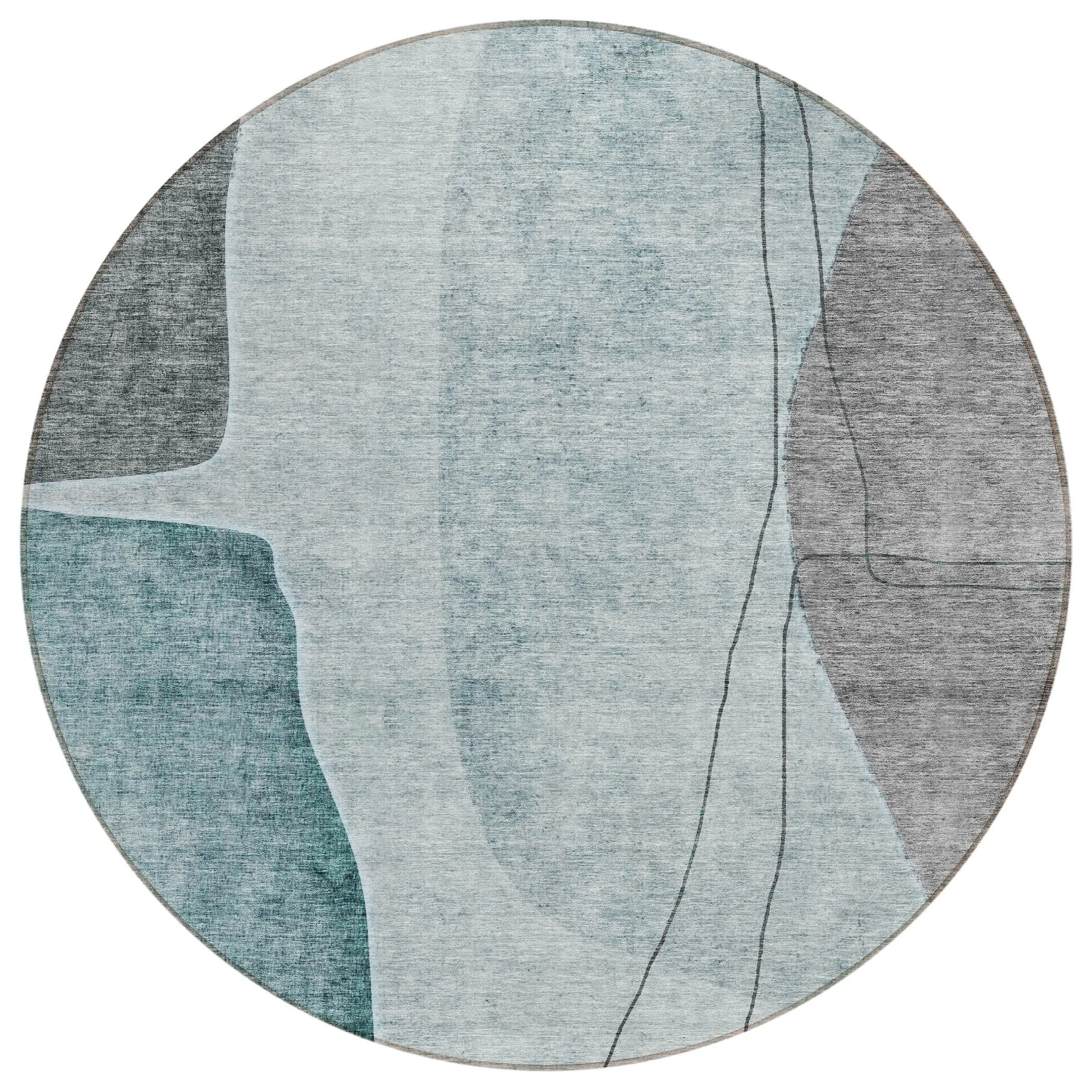 Machine Washable Indoor/ Outdoor Chantille Modern Abstract Rug