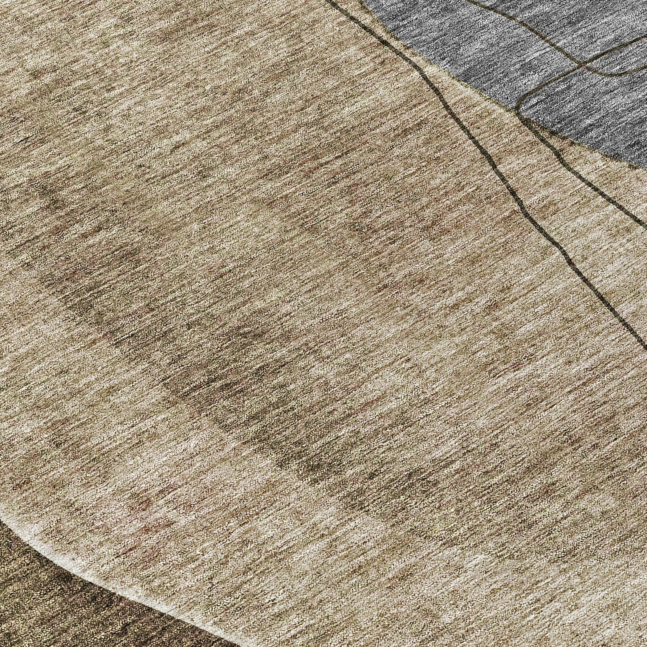 Machine Washable Indoor/ Outdoor Chantille Modern Abstract Rug