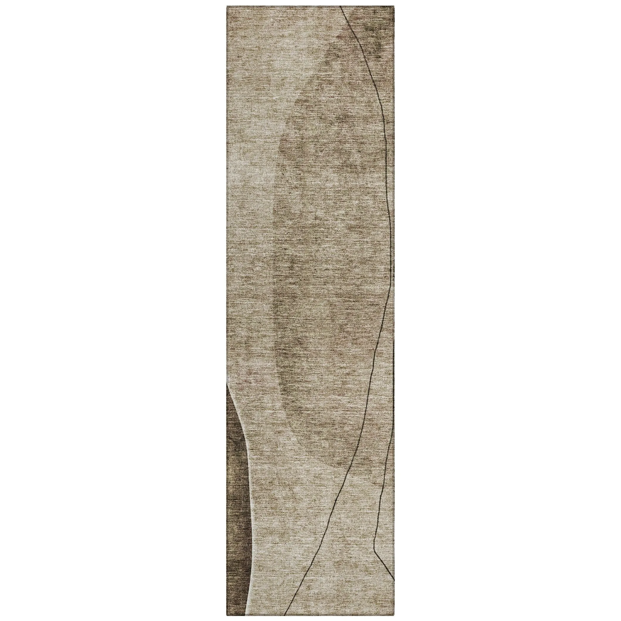 Machine Washable Indoor/ Outdoor Chantille Modern Abstract Rug