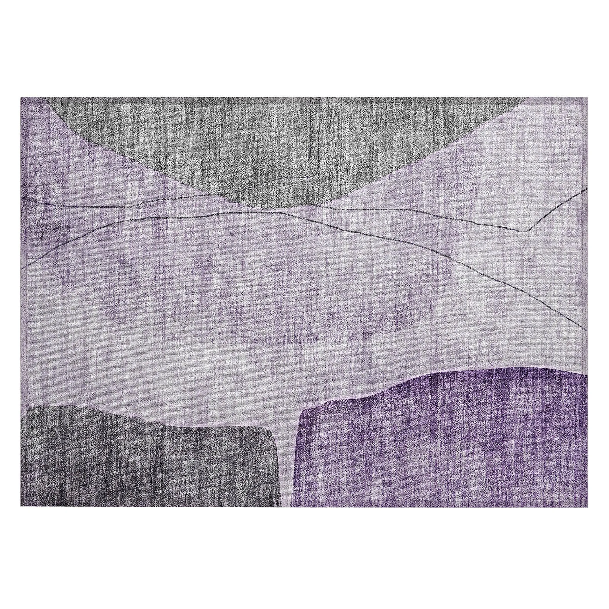 Machine Washable Indoor/ Outdoor Chantille Modern Abstract Rug