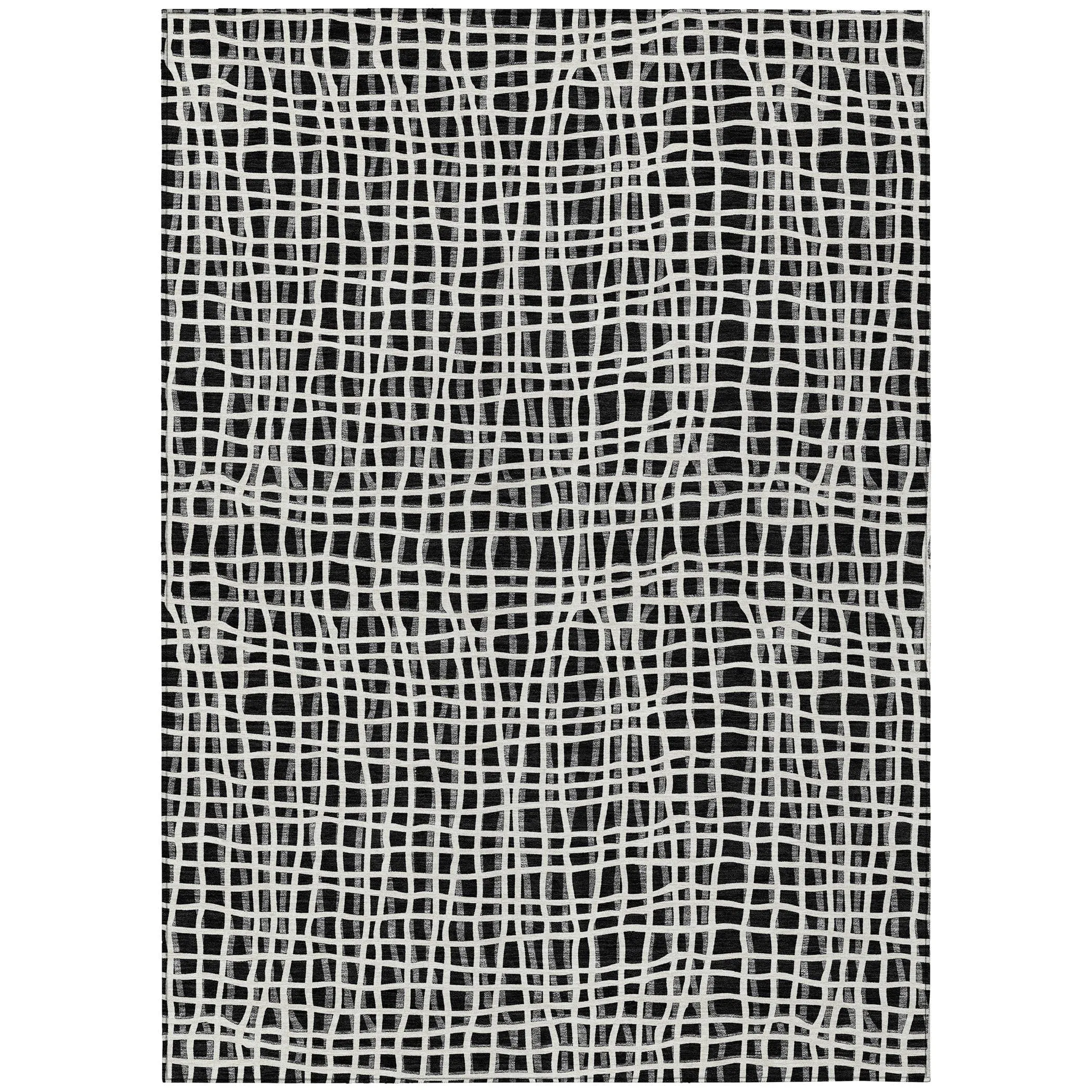 Machine Washable Indoor/ Outdoor Chantille Modern Abstract Rug