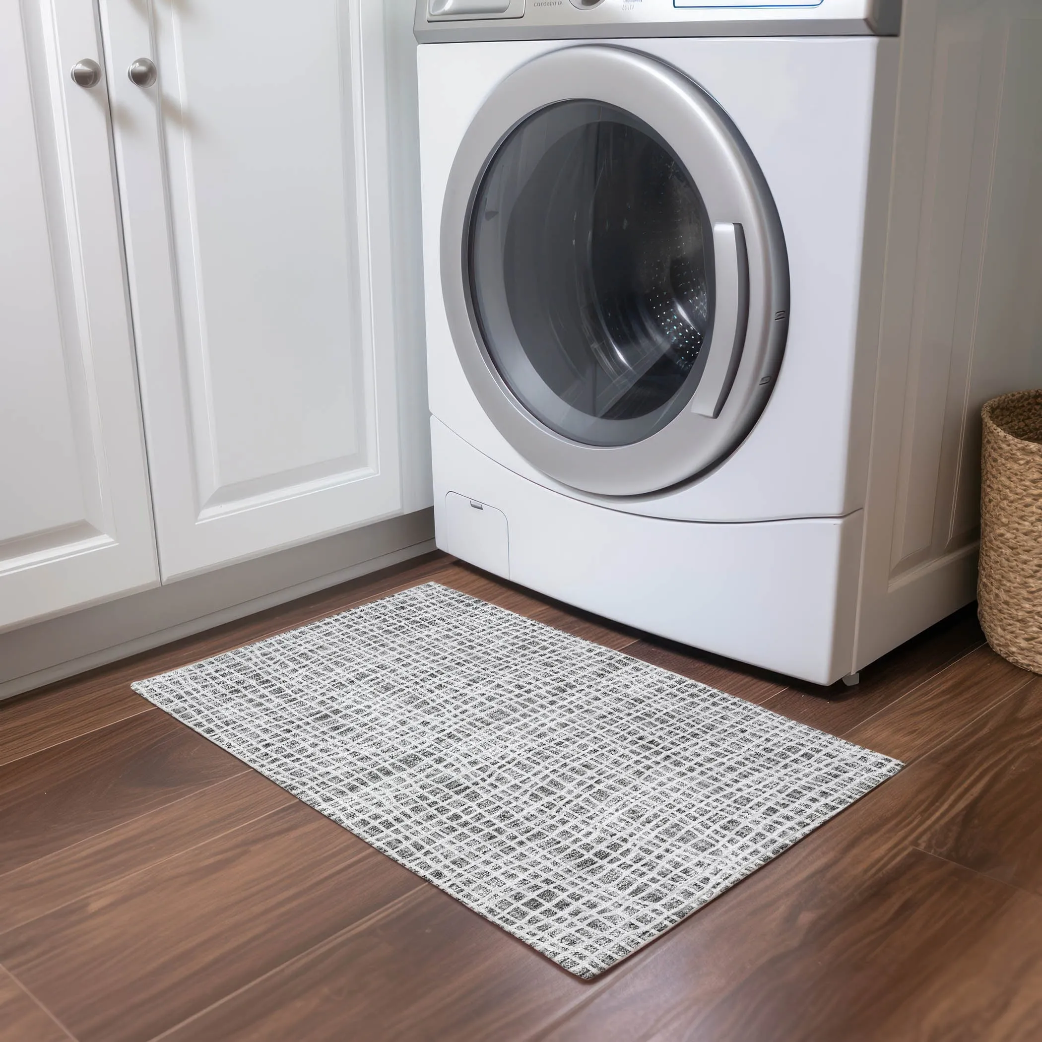 Machine Washable Indoor/ Outdoor Chantille Modern Abstract Rug