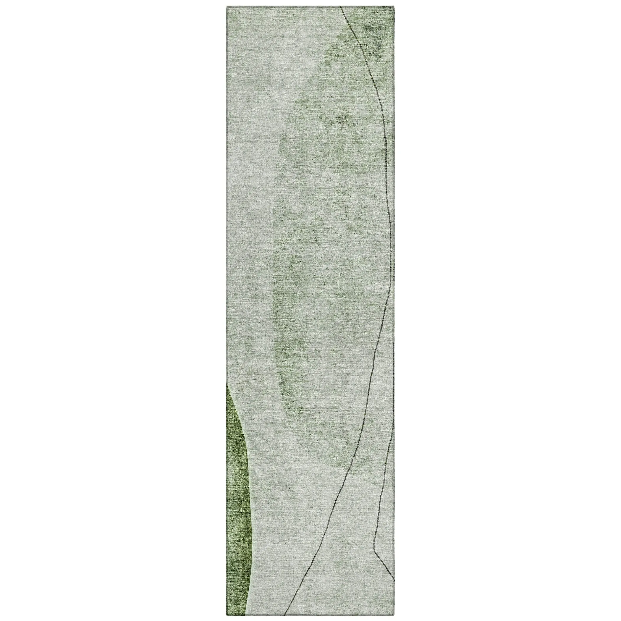 Machine Washable Indoor/ Outdoor Chantille Modern Abstract Rug