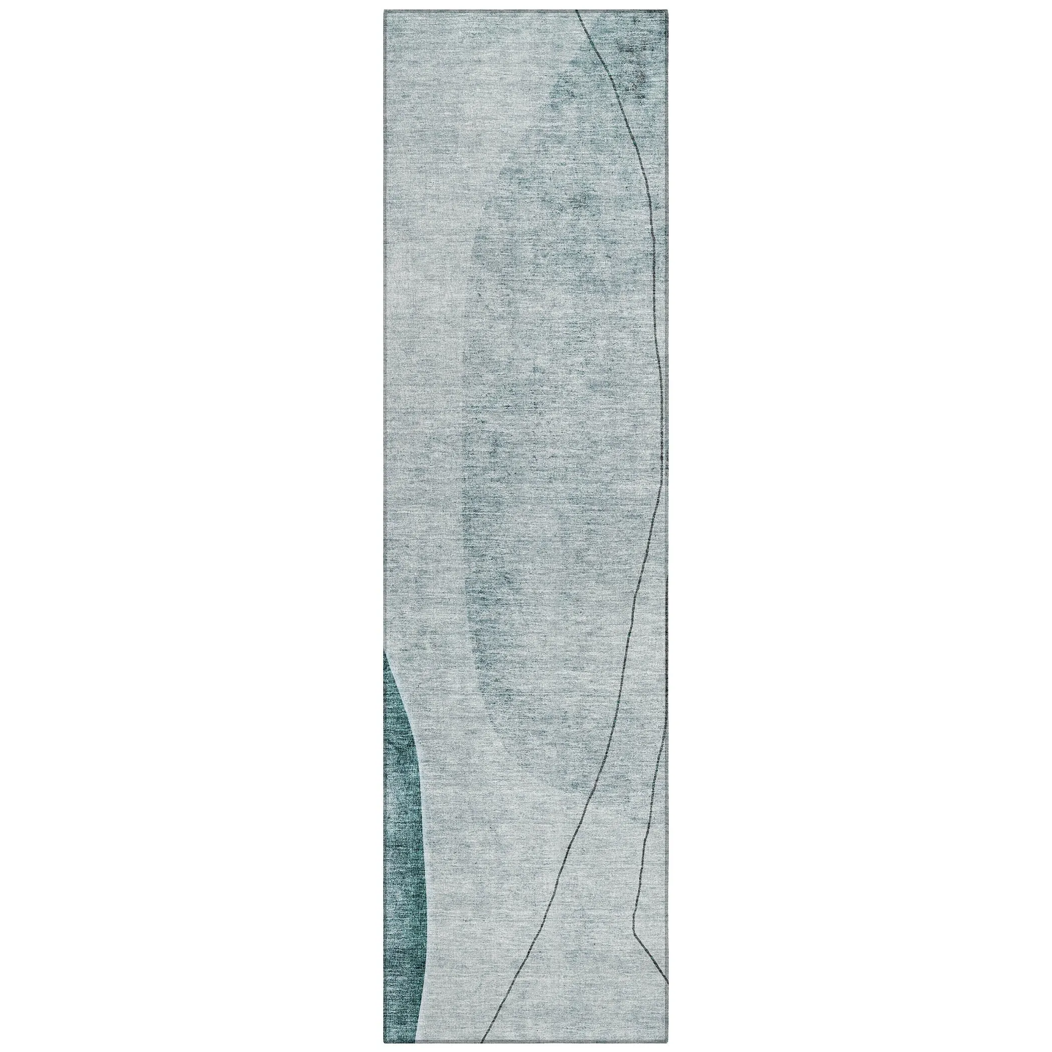 Machine Washable Indoor/ Outdoor Chantille Modern Abstract Rug