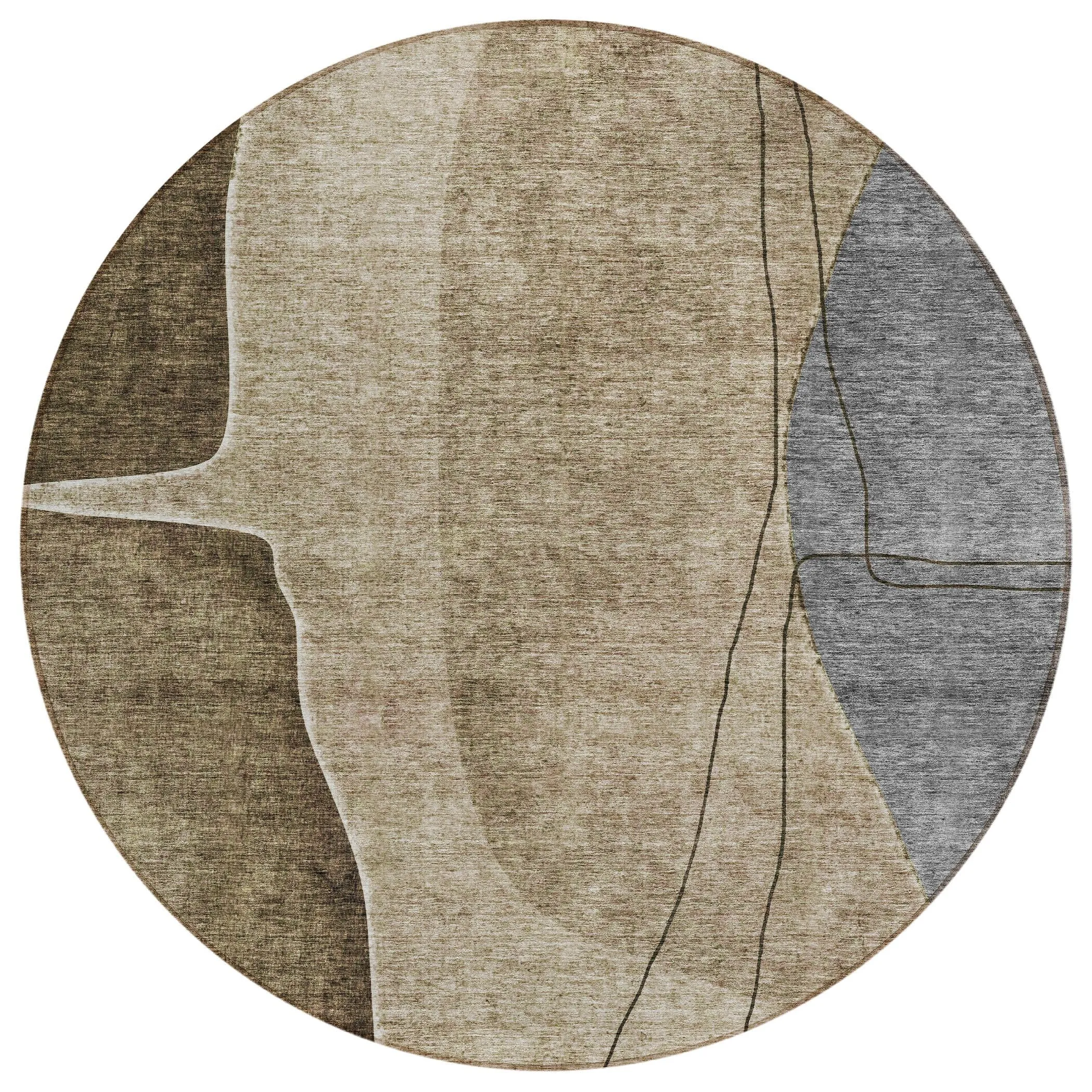 Machine Washable Indoor/ Outdoor Chantille Modern Abstract Rug