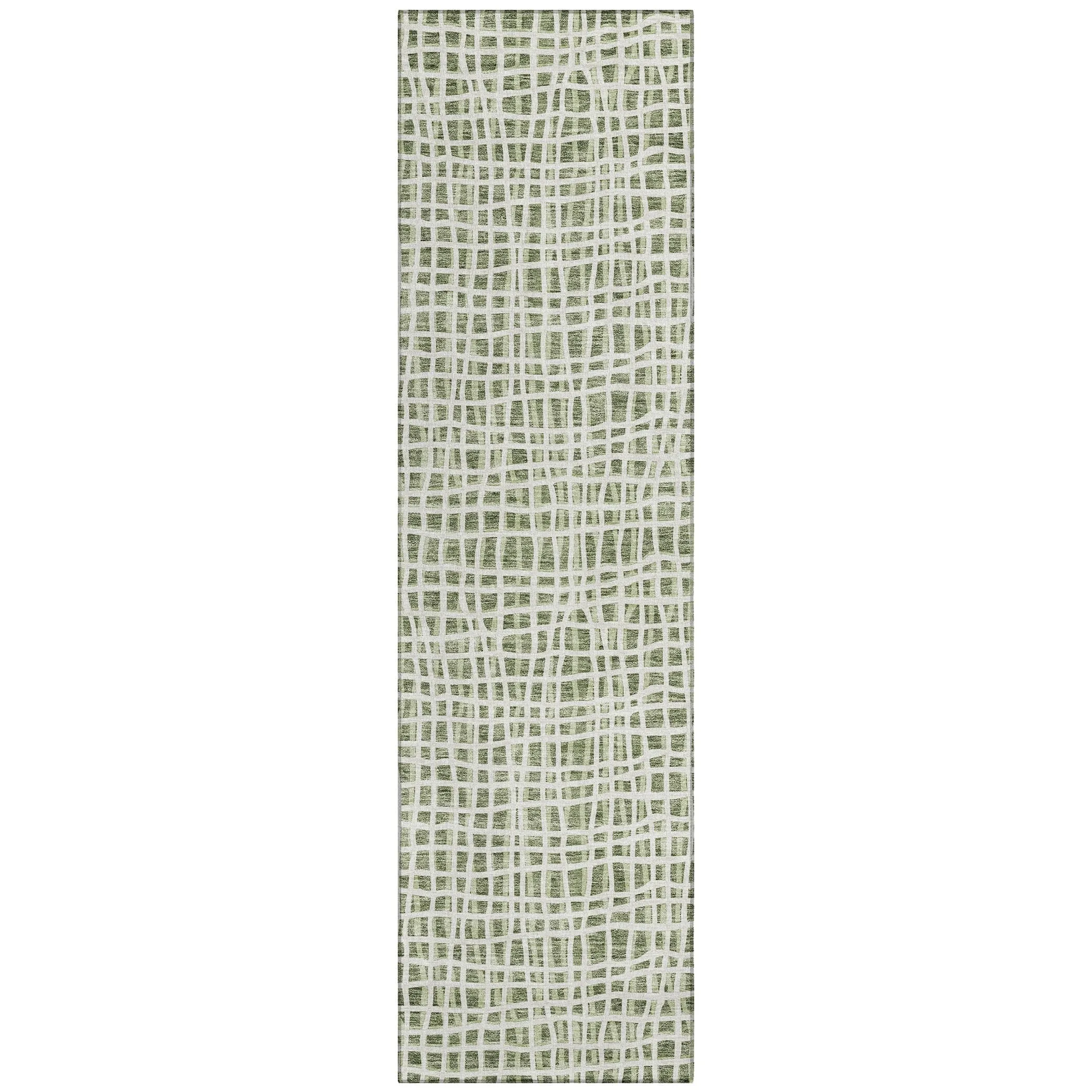 Machine Washable Indoor/ Outdoor Chantille Modern Abstract Rug