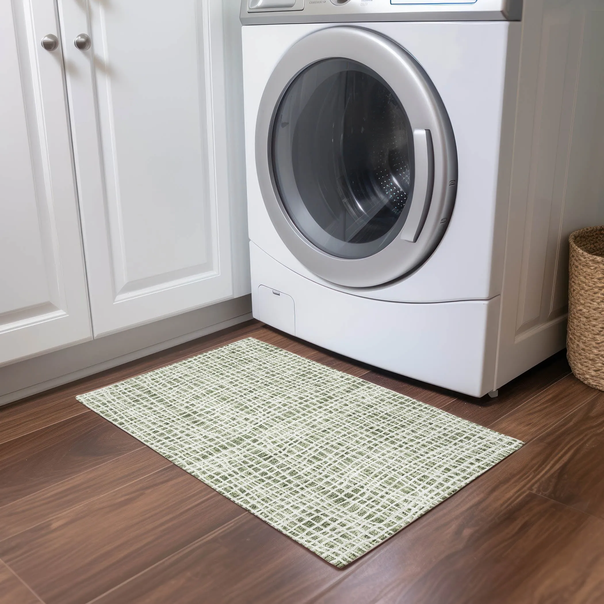 Machine Washable Indoor/ Outdoor Chantille Modern Abstract Rug