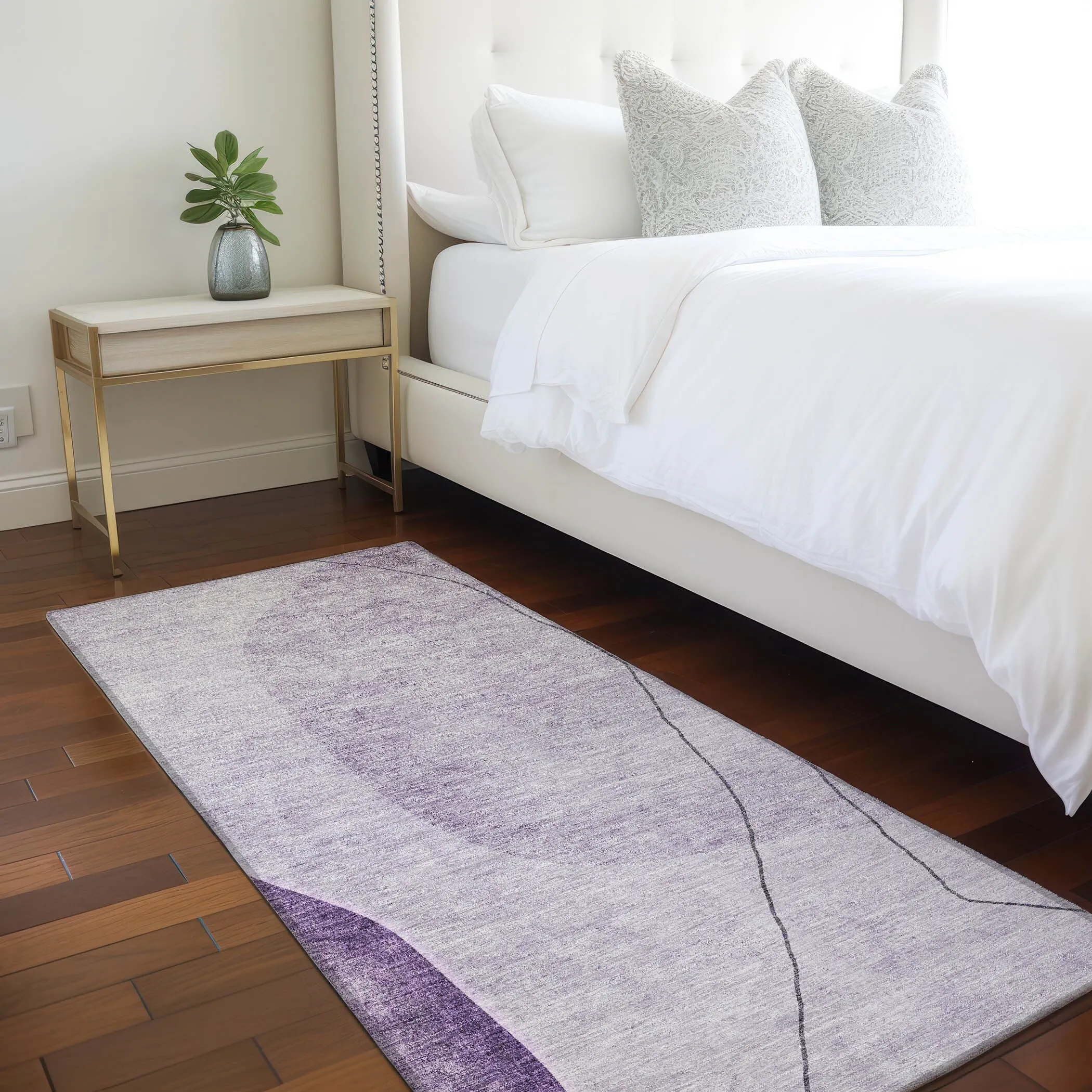 Machine Washable Indoor/ Outdoor Chantille Modern Abstract Rug
