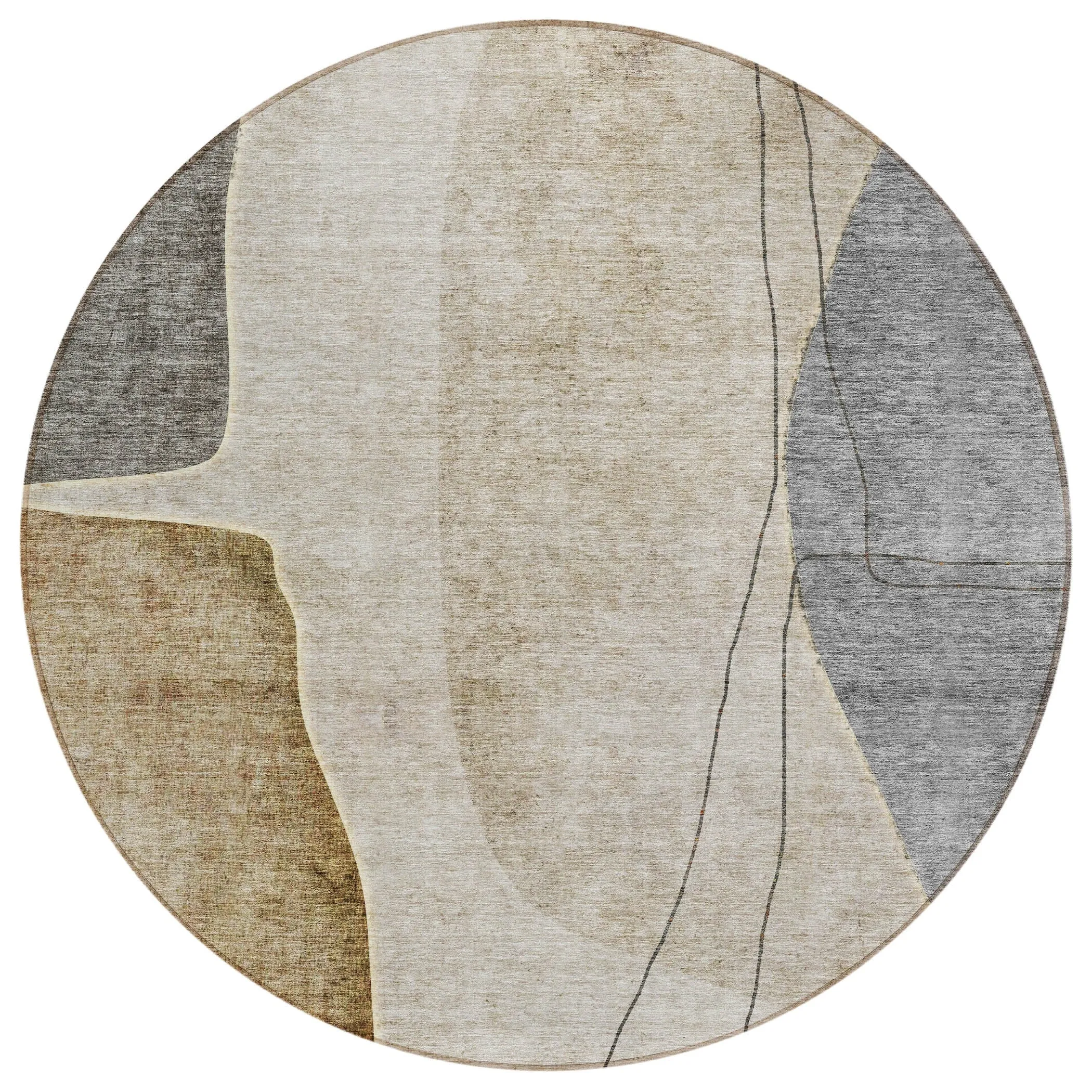 Machine Washable Indoor/ Outdoor Chantille Modern Abstract Rug