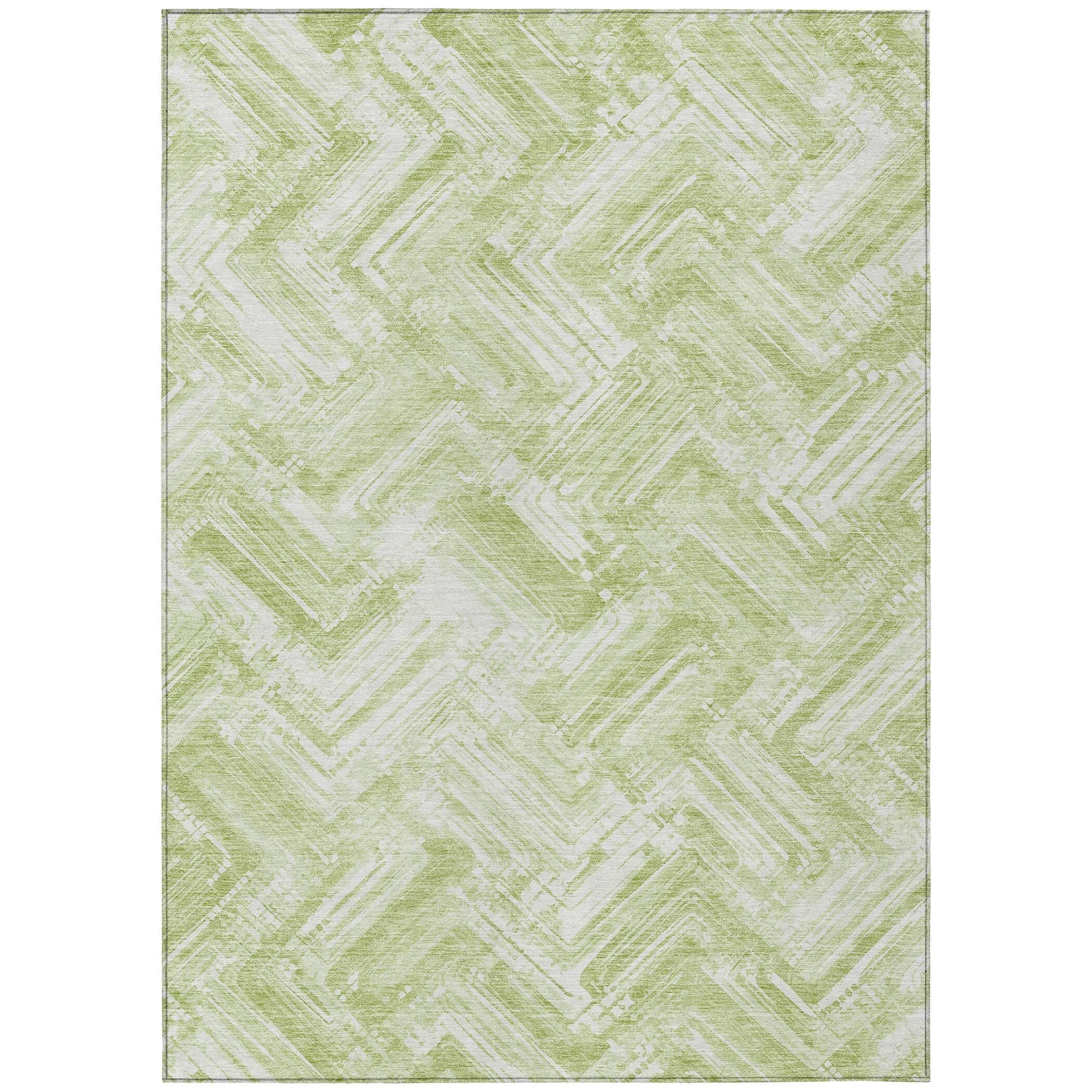 Machine Washable Indoor/ Outdoor Chantille Modern Chevron Rug