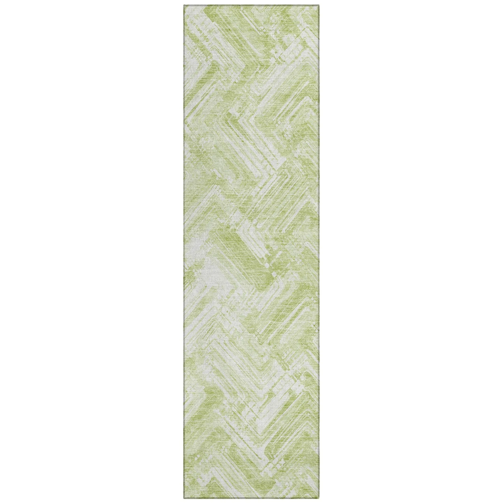 Machine Washable Indoor/ Outdoor Chantille Modern Chevron Rug