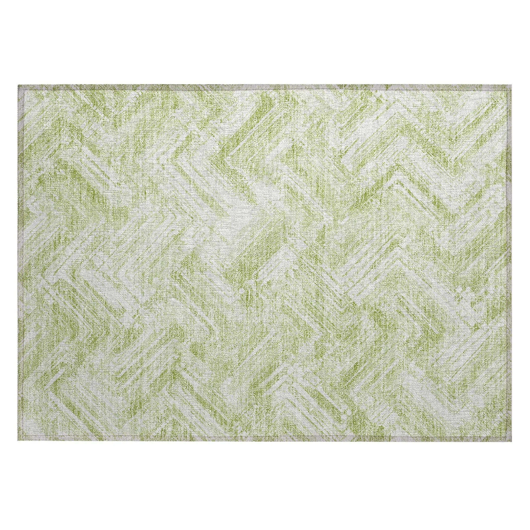 Machine Washable Indoor/ Outdoor Chantille Modern Chevron Rug
