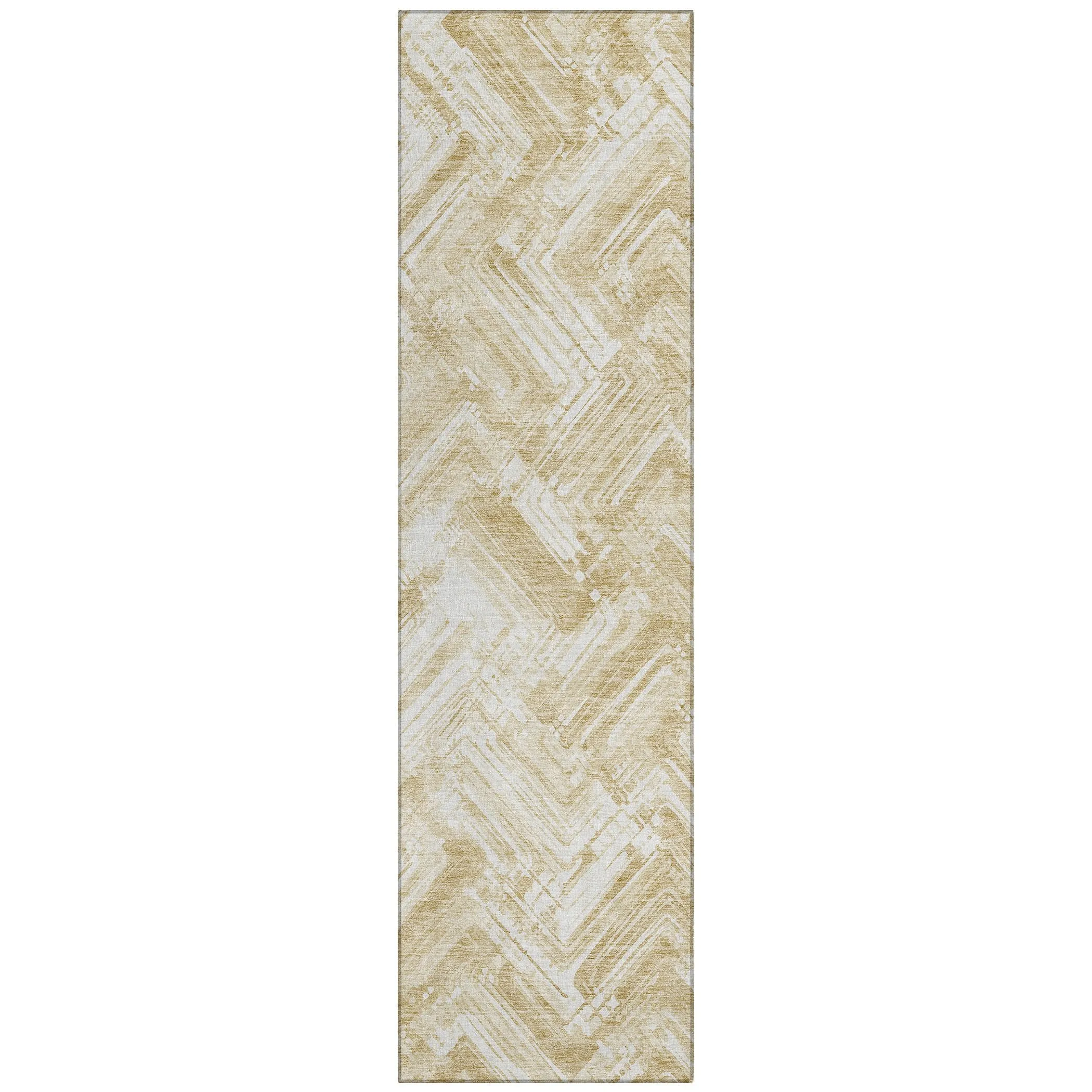 Machine Washable Indoor/ Outdoor Chantille Modern Chevron Rug