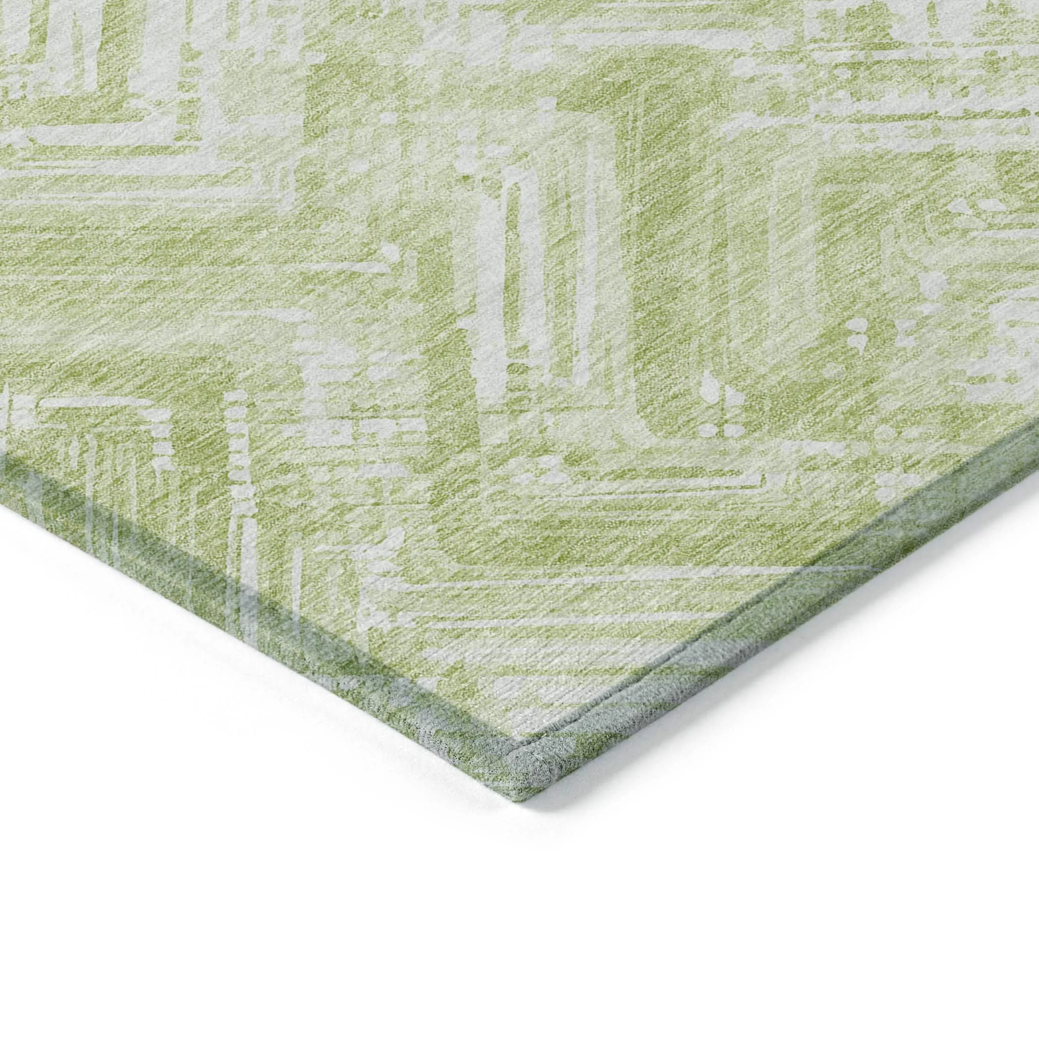 Machine Washable Indoor/ Outdoor Chantille Modern Chevron Rug