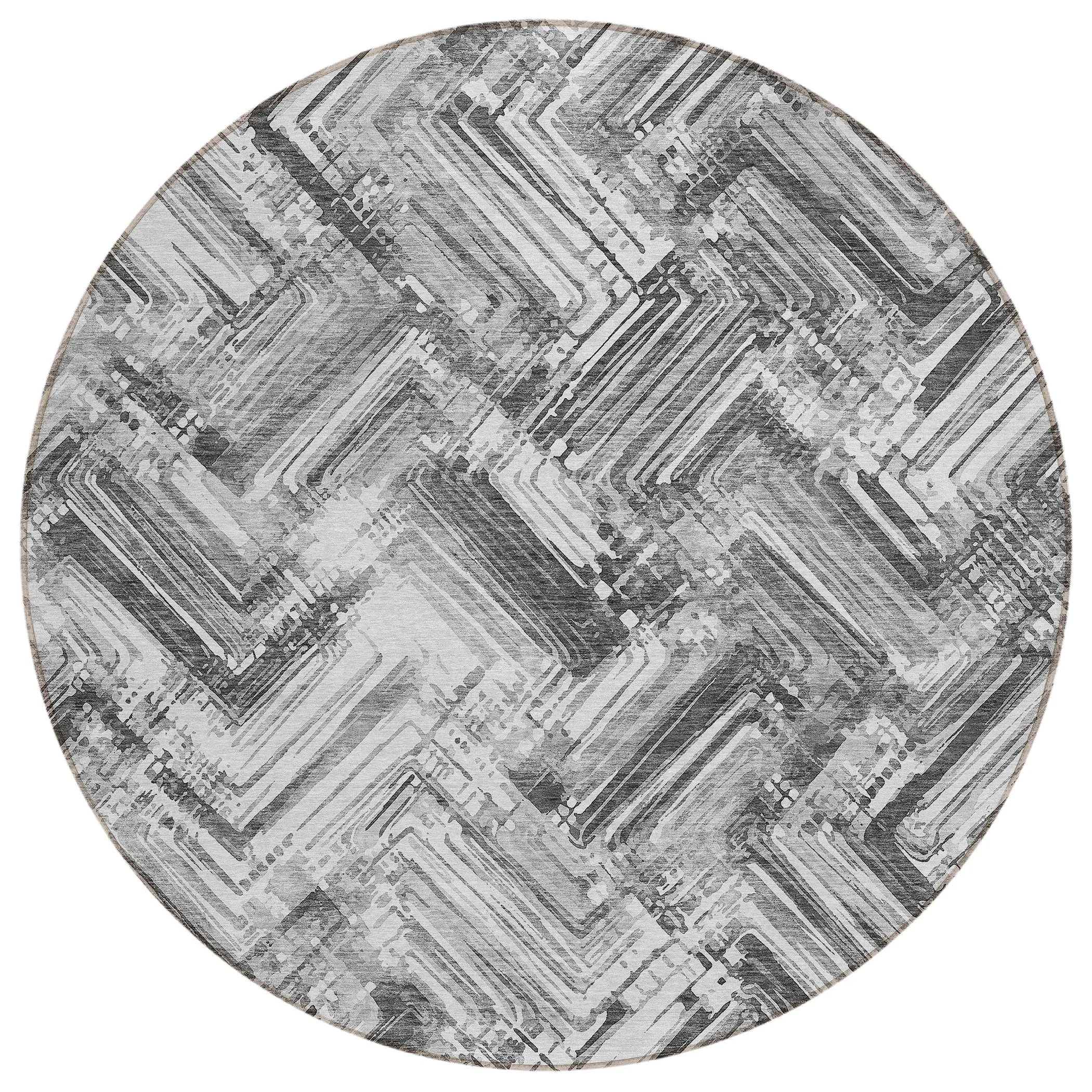 Machine Washable Indoor/ Outdoor Chantille Modern Chevron Rug