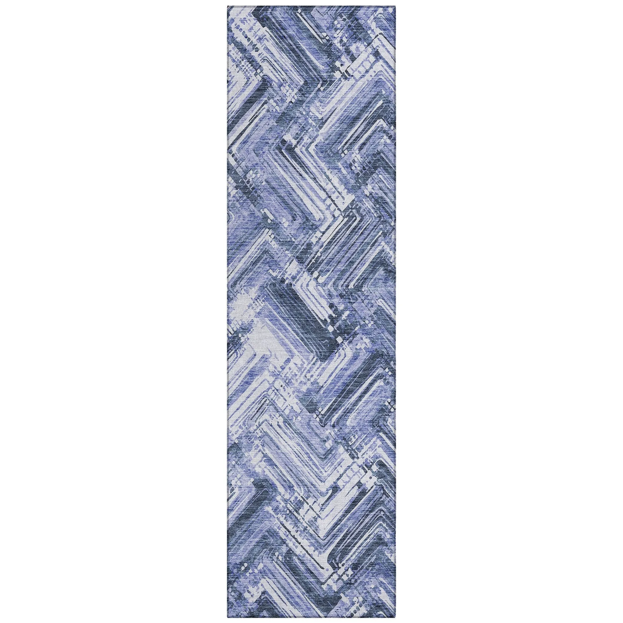 Machine Washable Indoor/ Outdoor Chantille Modern Chevron Rug