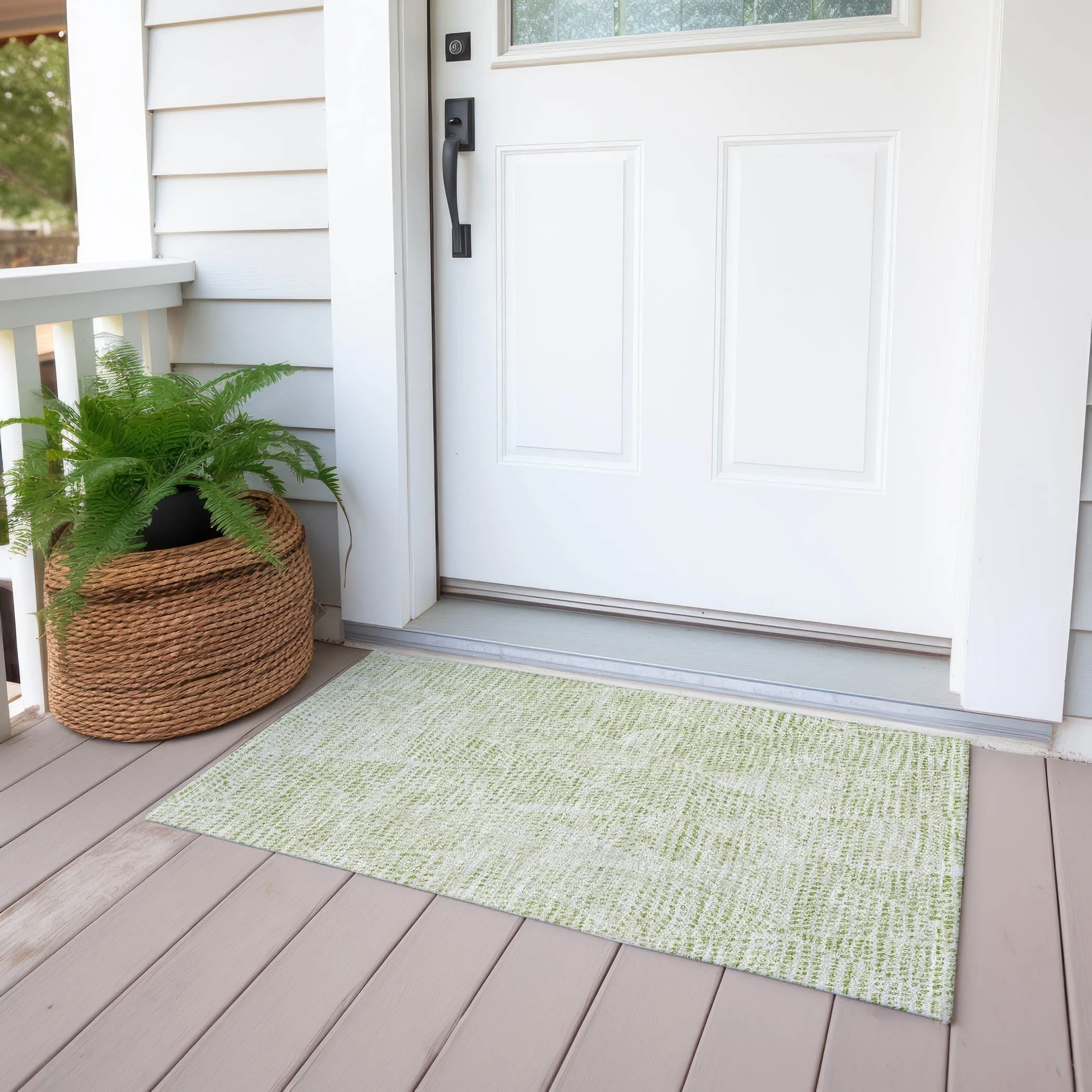 Machine Washable Indoor/ Outdoor Chantille Modern Diamonds Rug