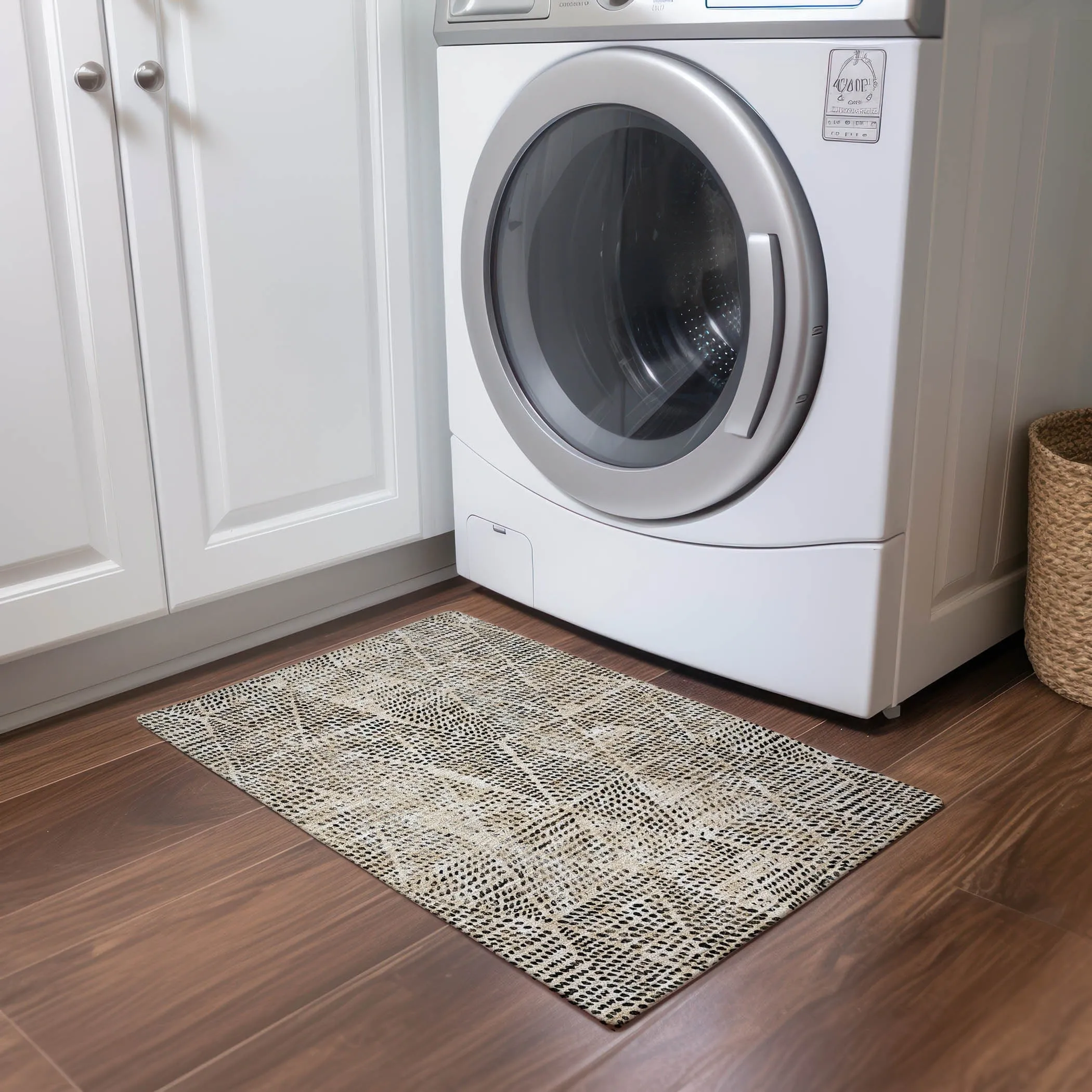Machine Washable Indoor/ Outdoor Chantille Modern Diamonds Rug