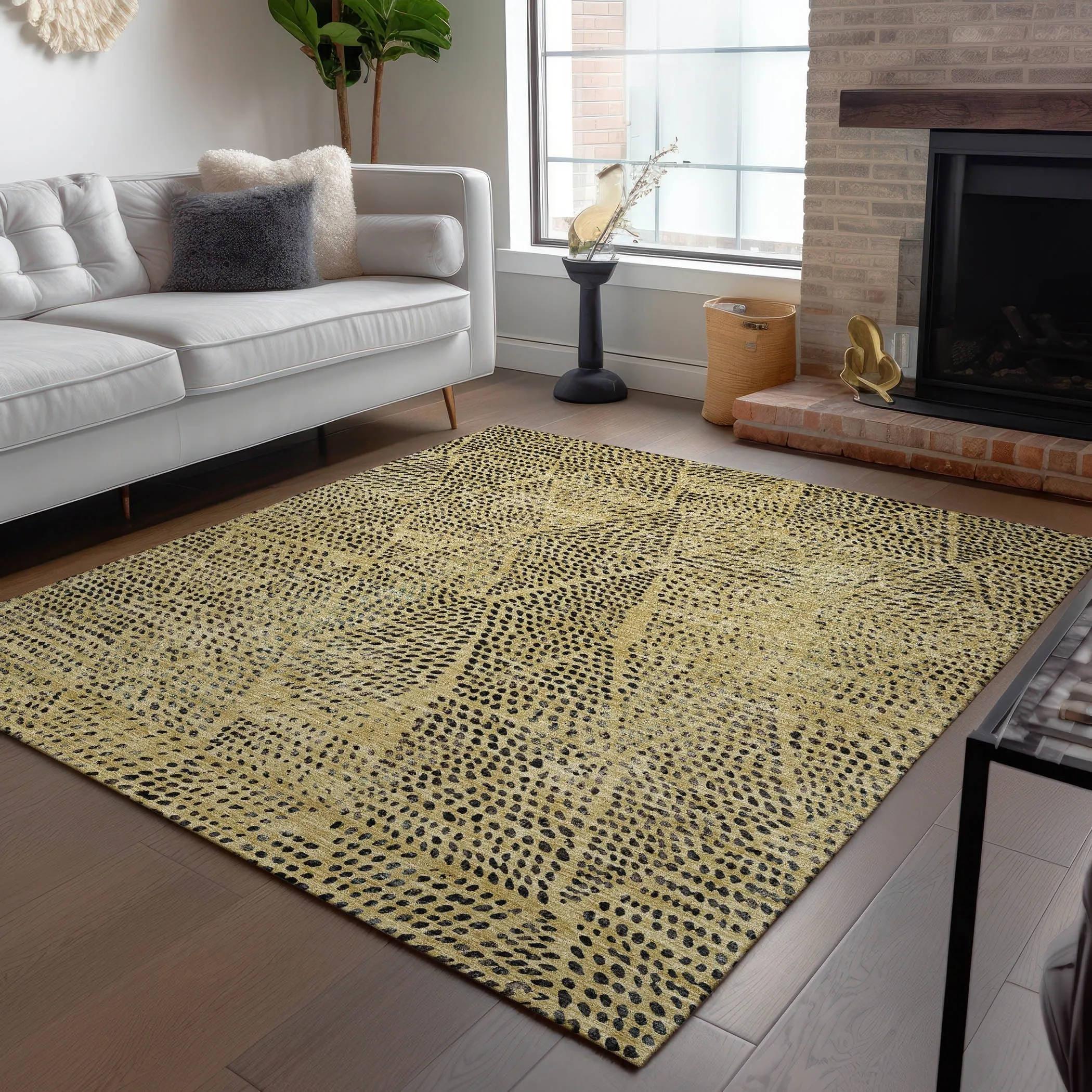 Machine Washable Indoor/ Outdoor Chantille Modern Diamonds Rug