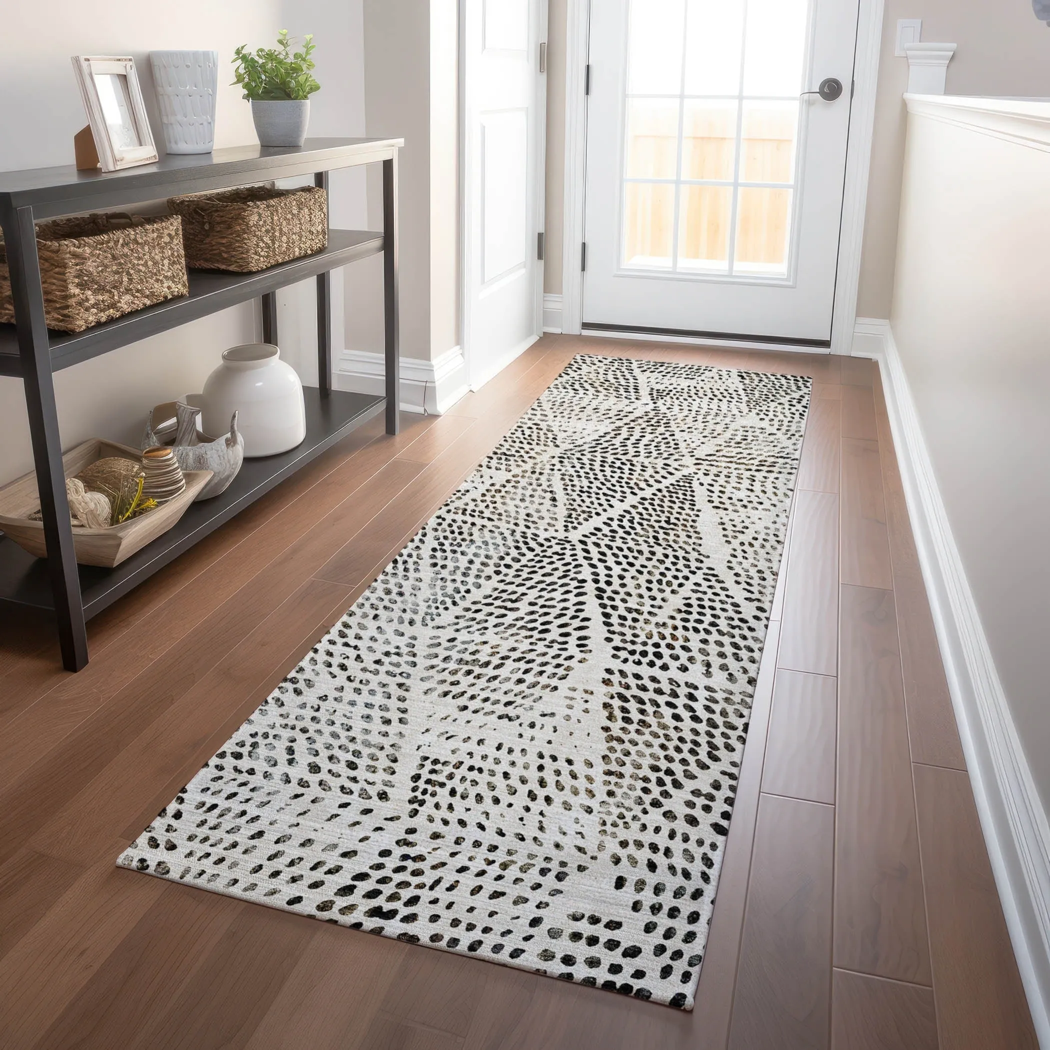 Machine Washable Indoor/ Outdoor Chantille Modern Diamonds Rug