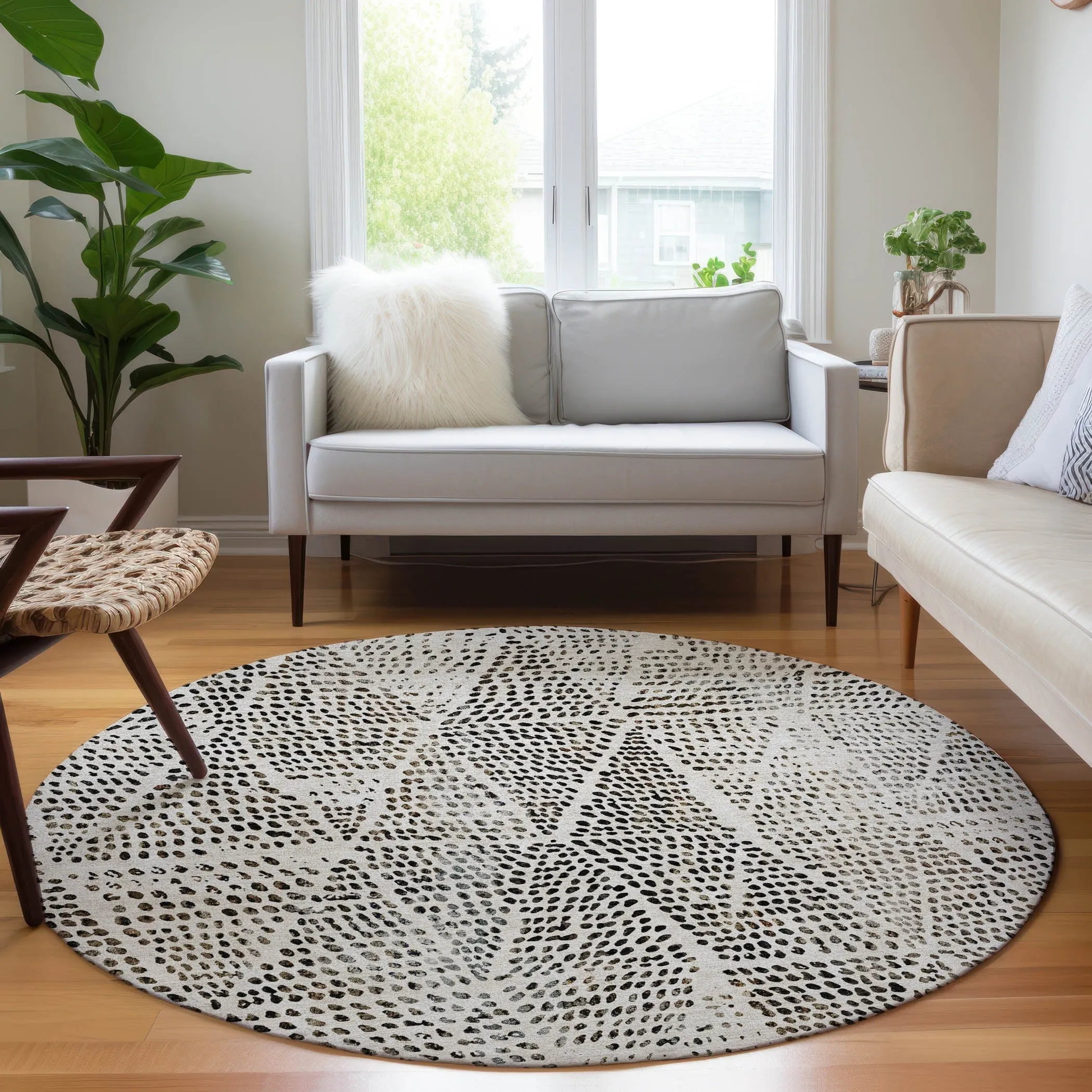 Machine Washable Indoor/ Outdoor Chantille Modern Diamonds Rug