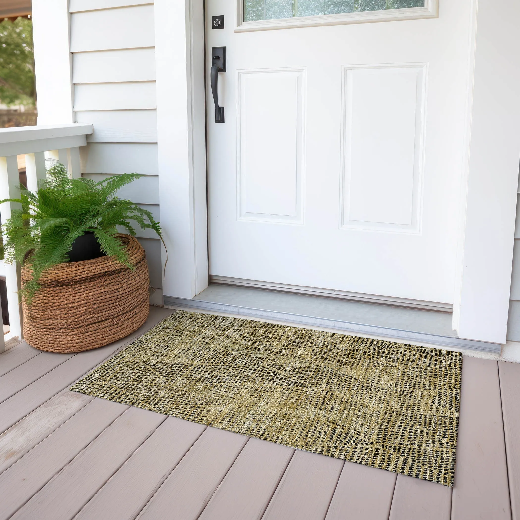 Machine Washable Indoor/ Outdoor Chantille Modern Diamonds Rug